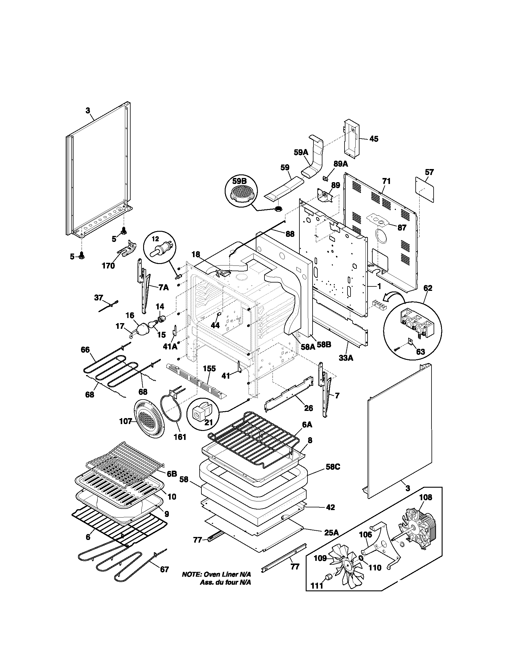 Kenmore 79095924302 body diagram