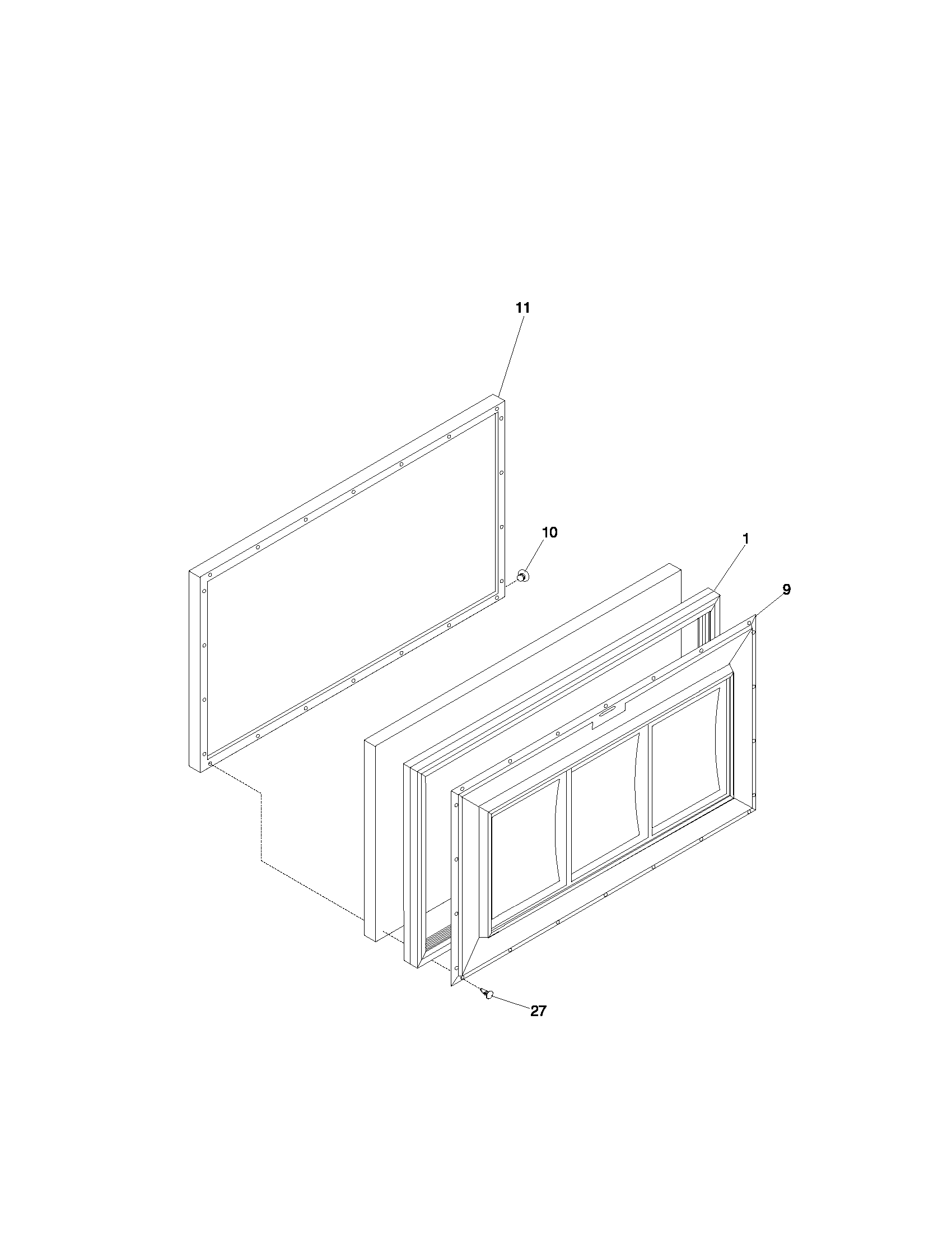 Frigidaire FFC07K1CW2 door diagram