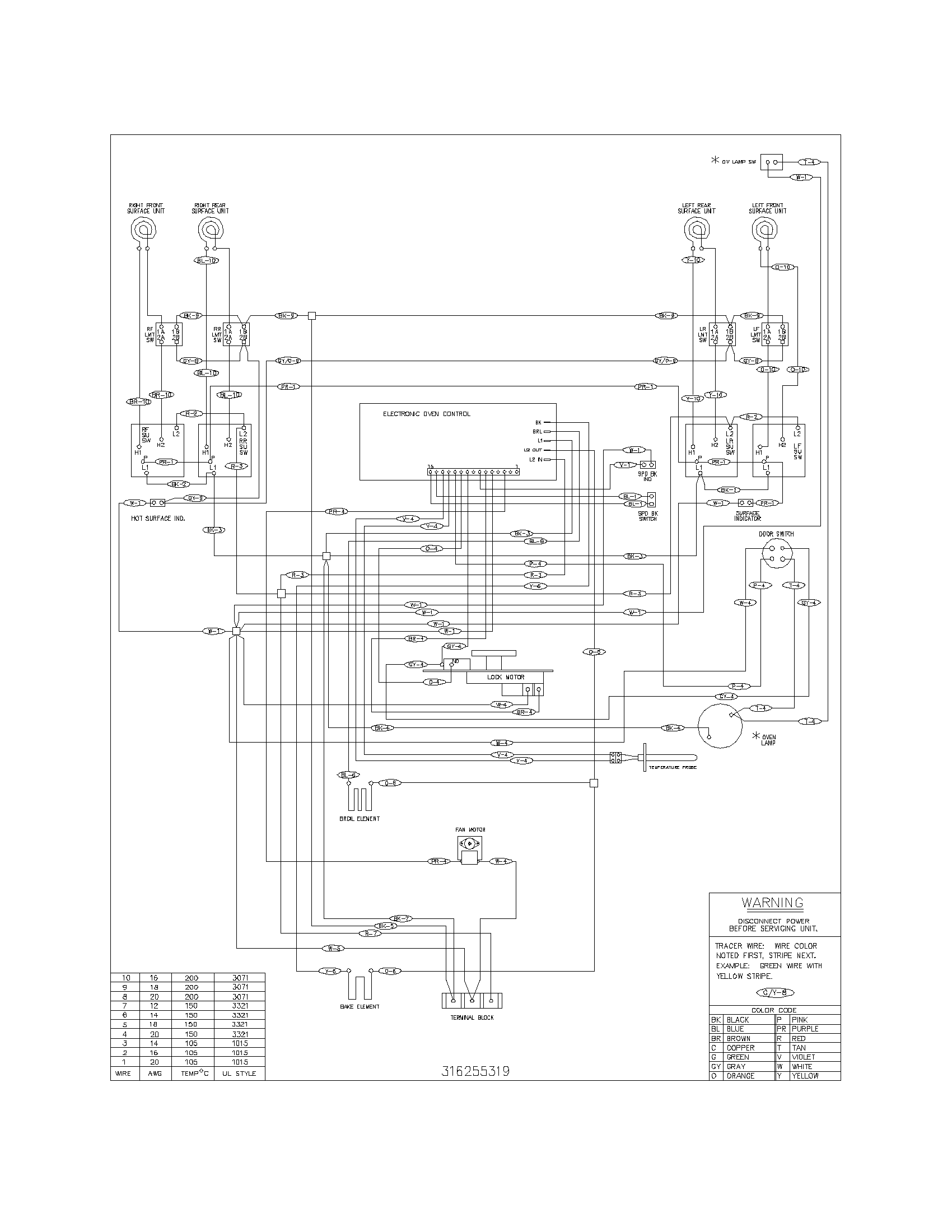 Frigidaire FEF376ASK wiring diagram diagram