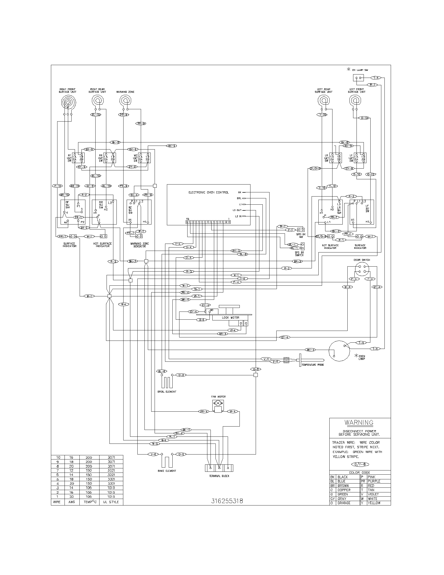 Frigidaire GLEF378CSC wiring diagram diagram