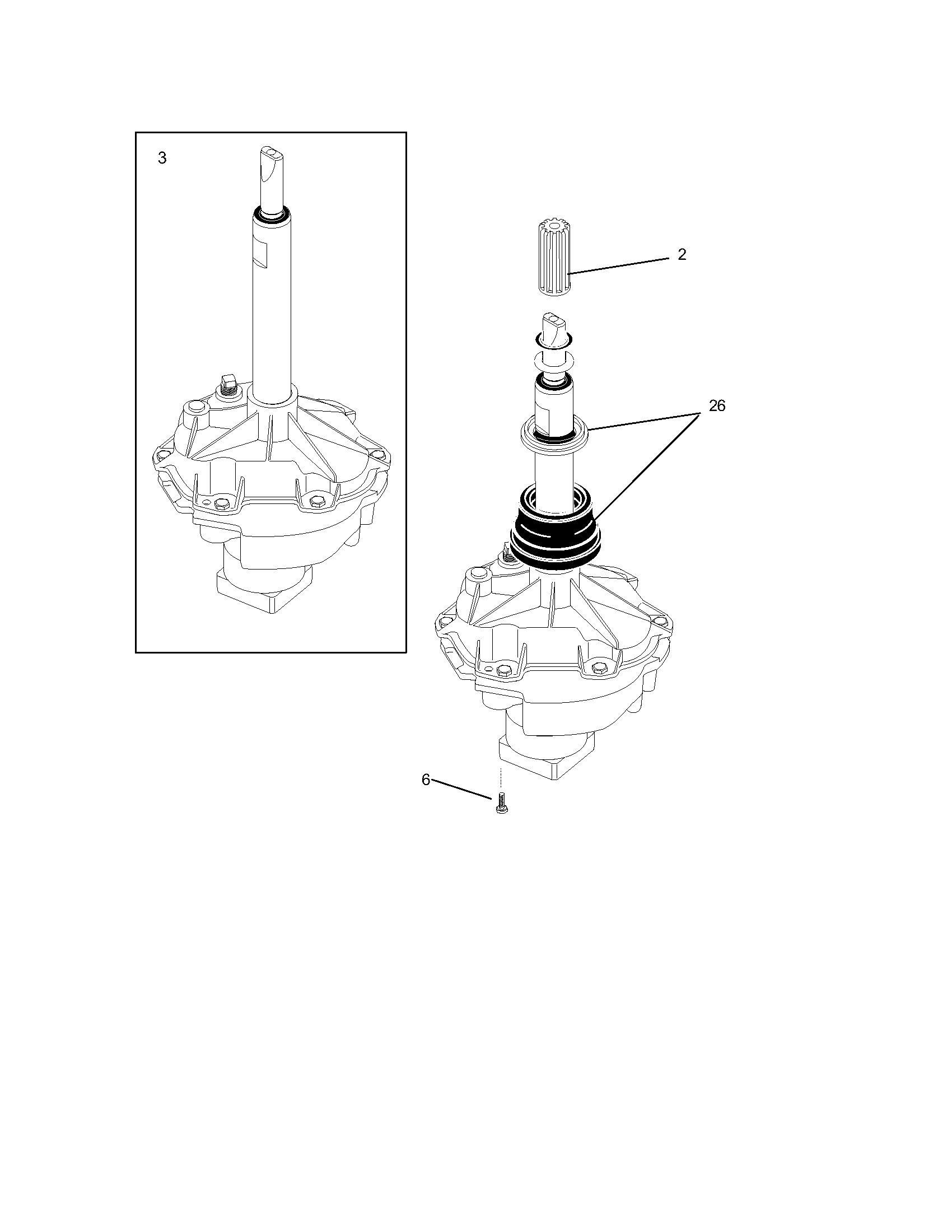 Frigidaire GLWS1649AS4 transmission diagram