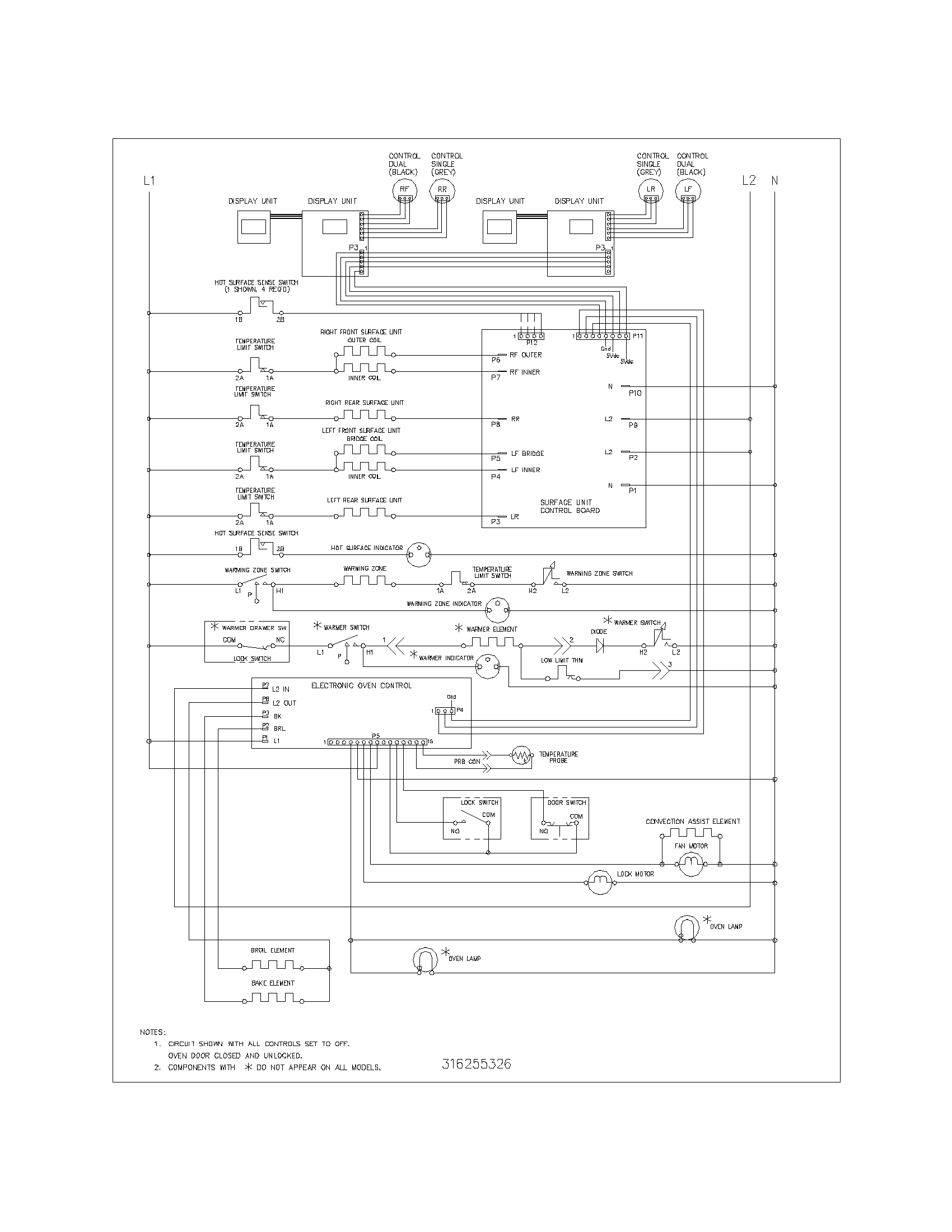 Frigidaire PLEF398CCD wiring schematic diagram