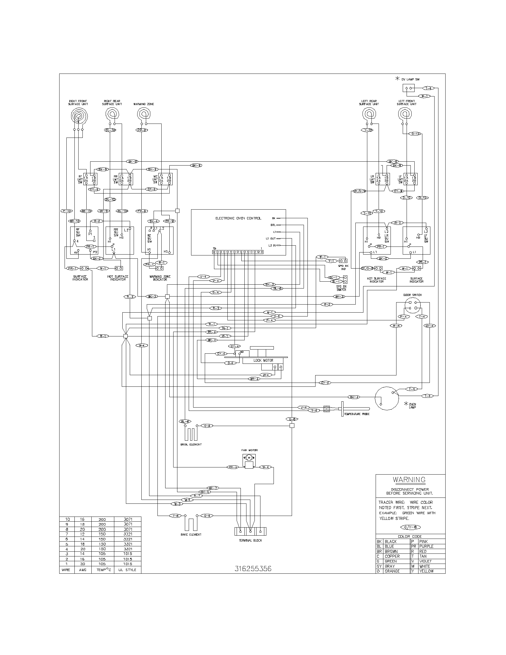 Frigidaire GLEFS77CBC wiring diagram diagram