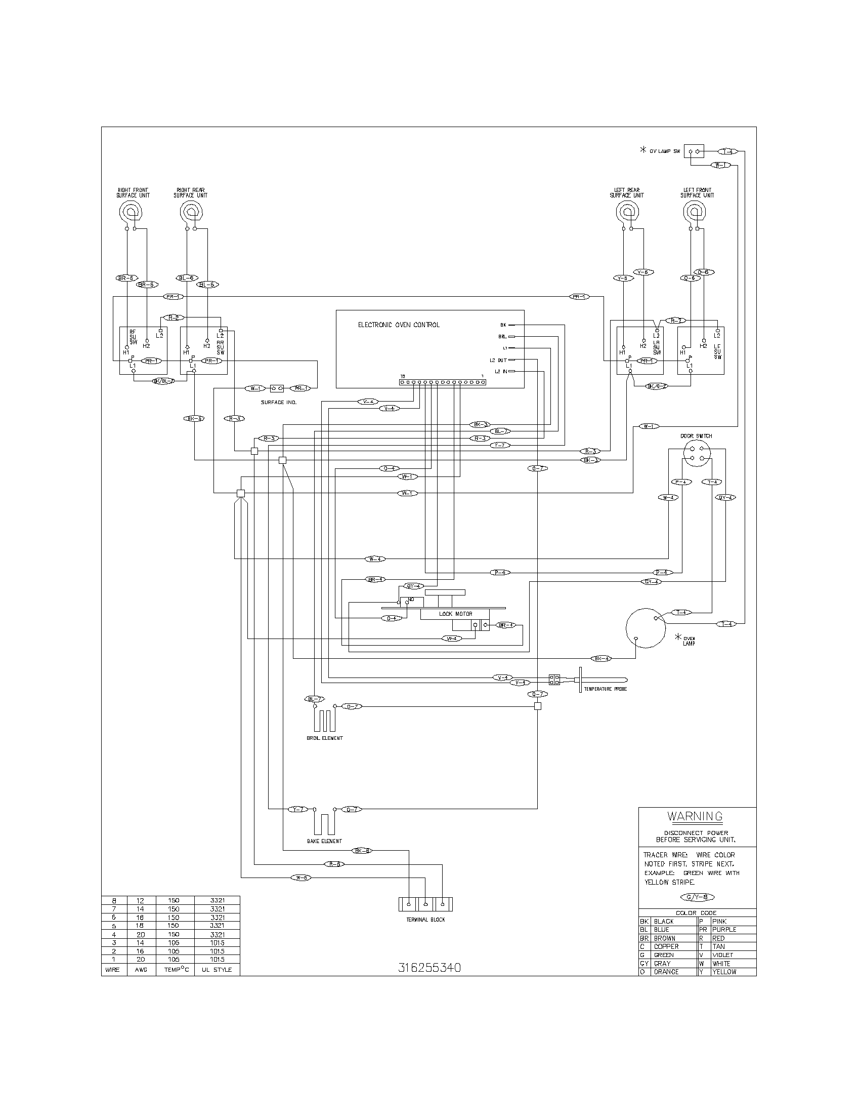 Frigidaire FEF351CSB wiring diagram diagram