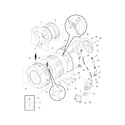 Frigidaire FWTBB30DS0 motor/tub diagram
