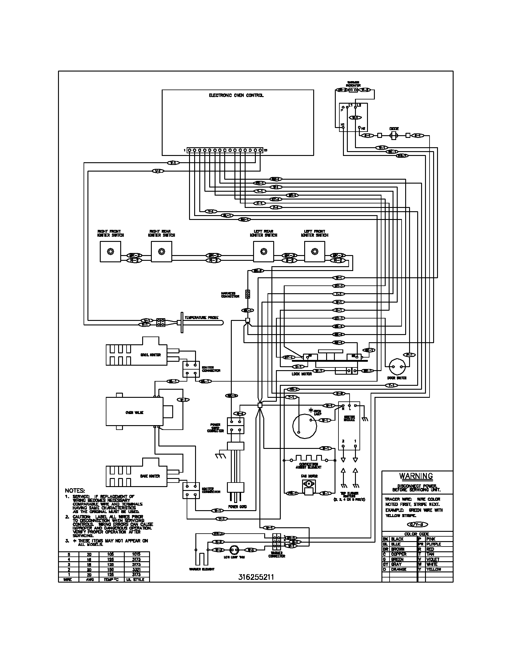 Frigidaire PLGF389CCD wiring diagram diagram