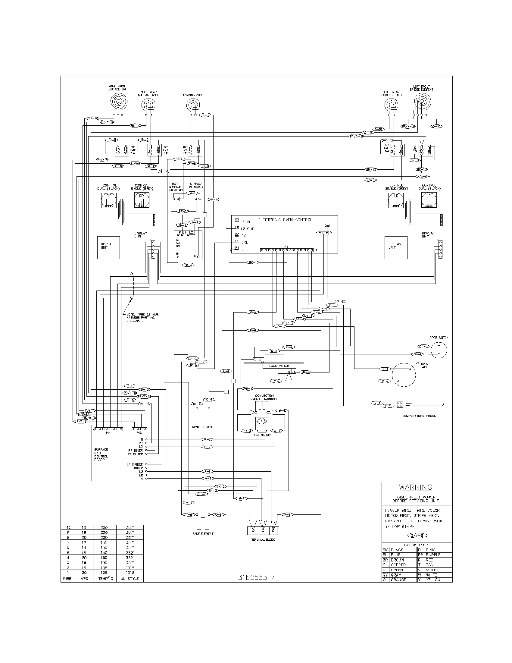 Frigidaire GLEF396CQD wiring diagram diagram