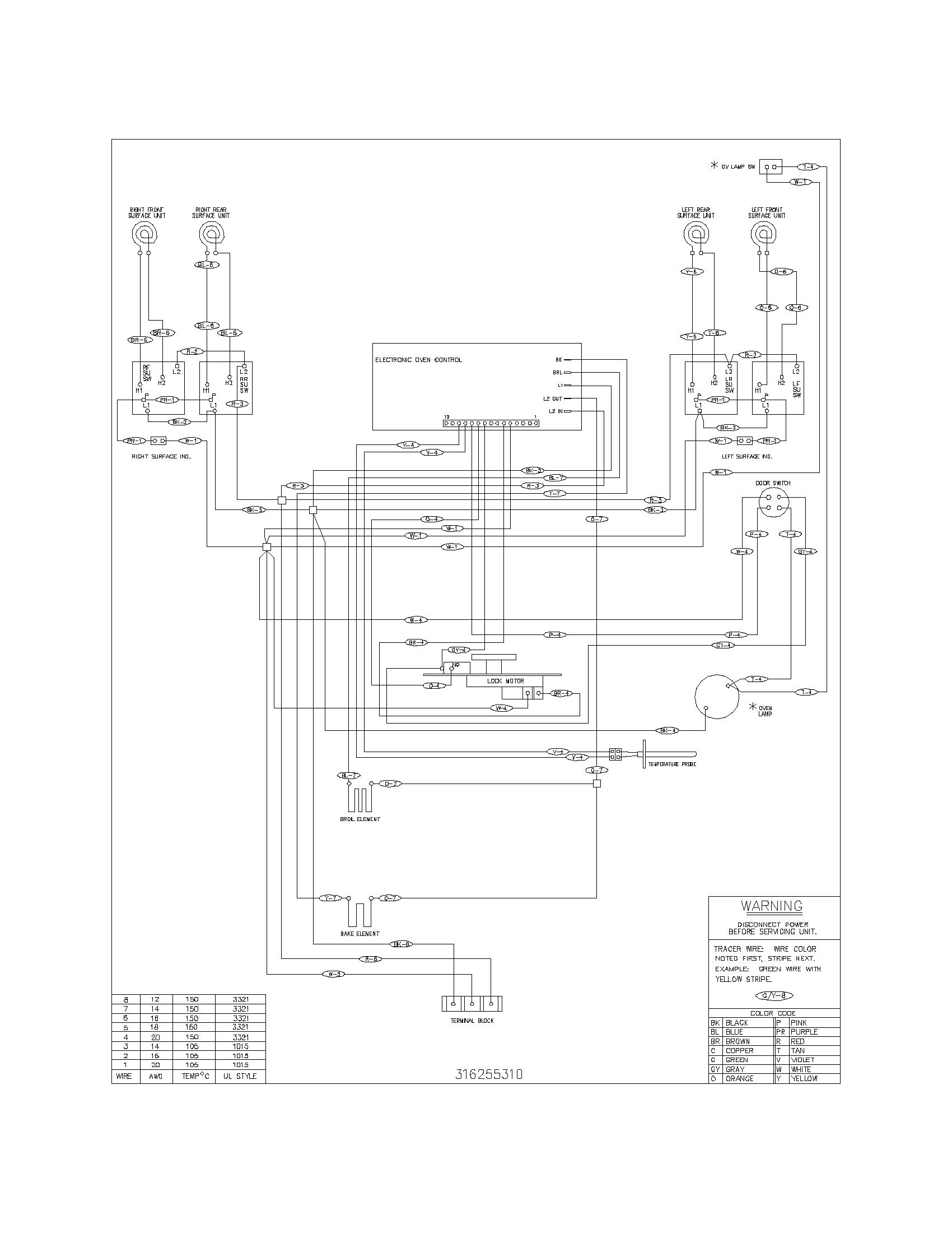Tappan TEF353ASF wiring diagram diagram