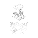 Frigidaire FES368DQA top/drawer diagram