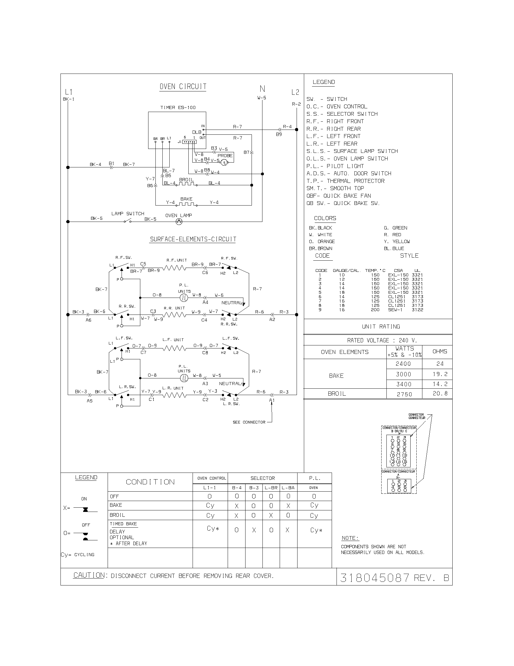 Frigidaire FES300DSB wiring diagram diagram