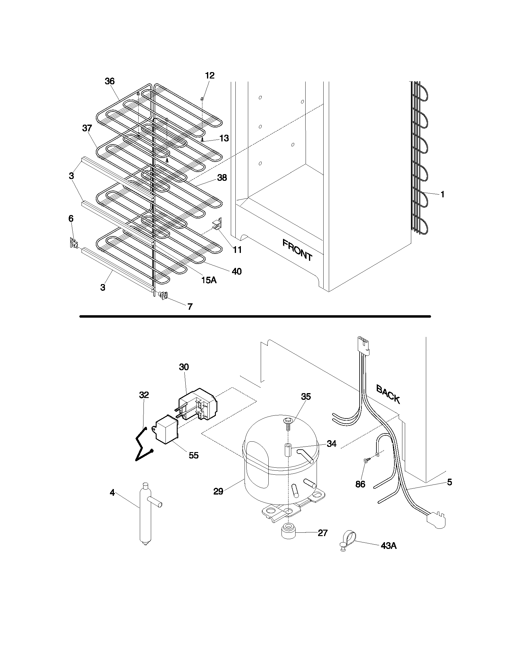Universal/Multiflex (Frigidaire) CFU14M2AW3 system diagram