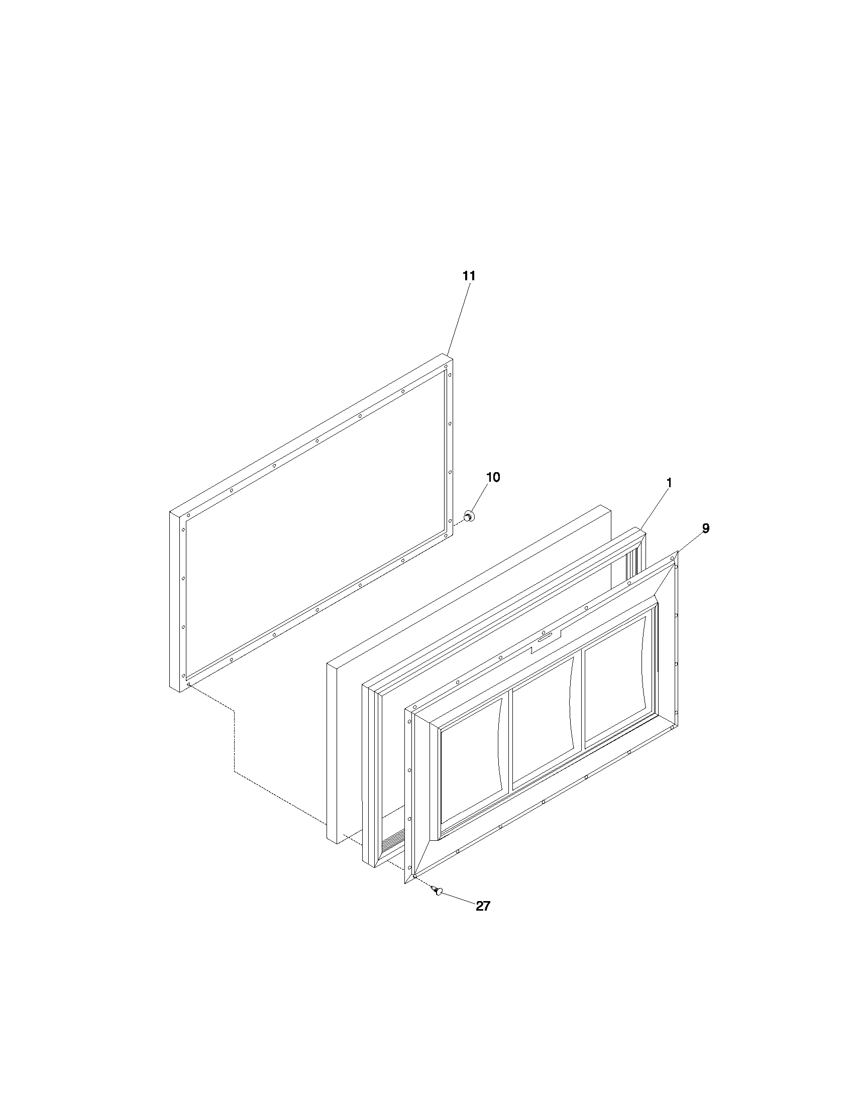 Frigidaire FFC05M0AW2 door diagram