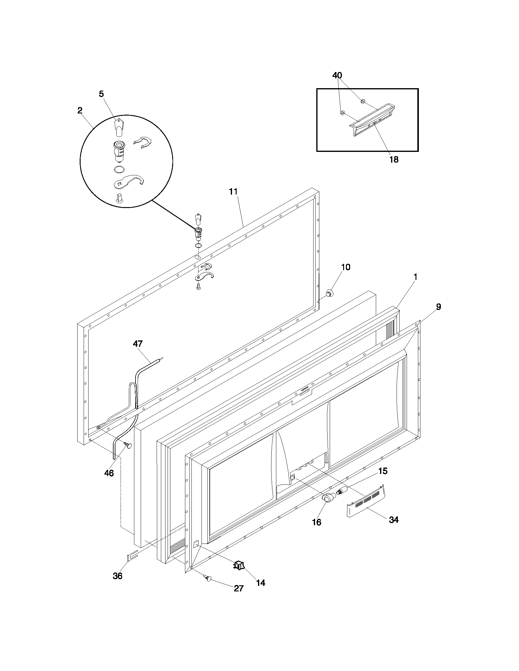 Crosley CFC07M4AW4 door diagram
