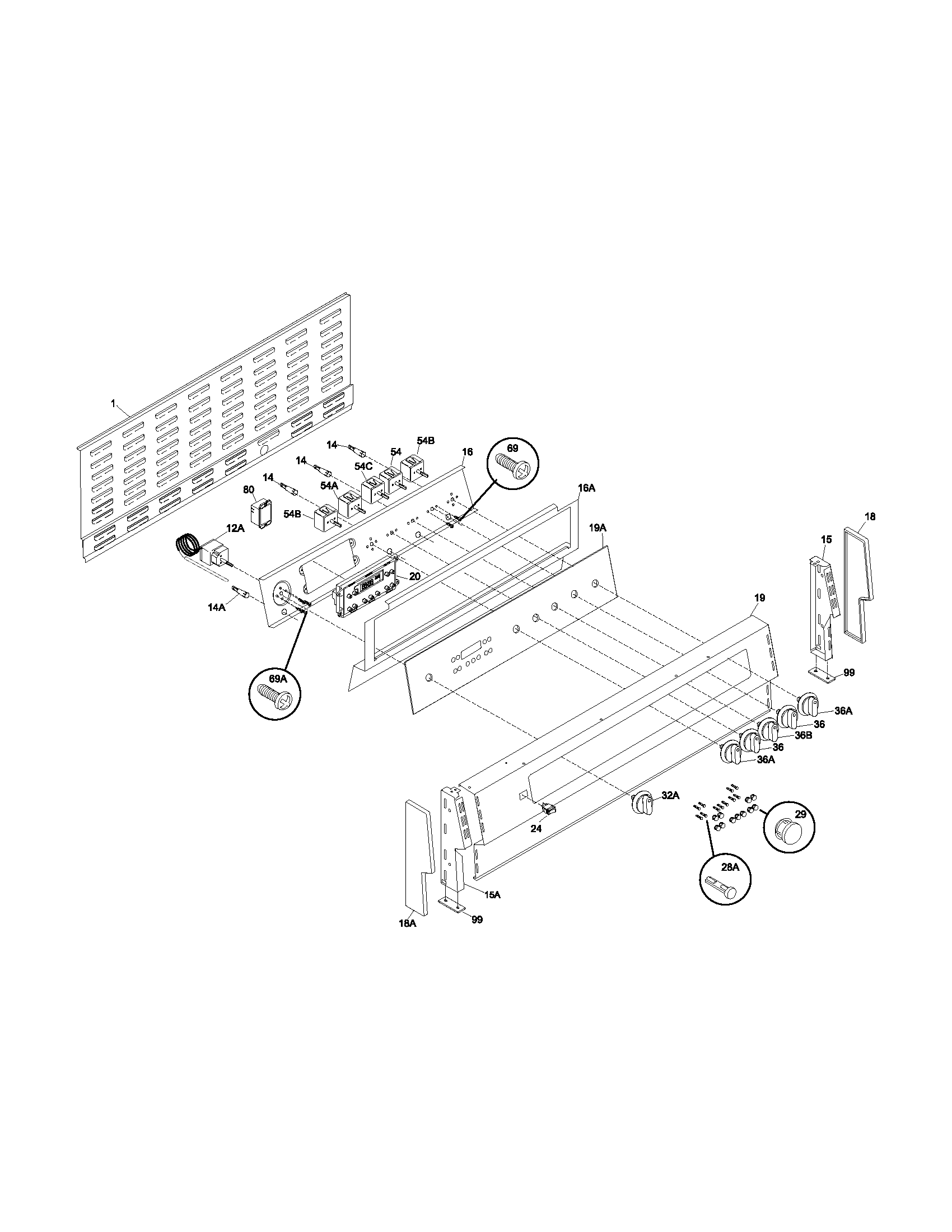 Frigidaire PLEF489CCD backguard diagram