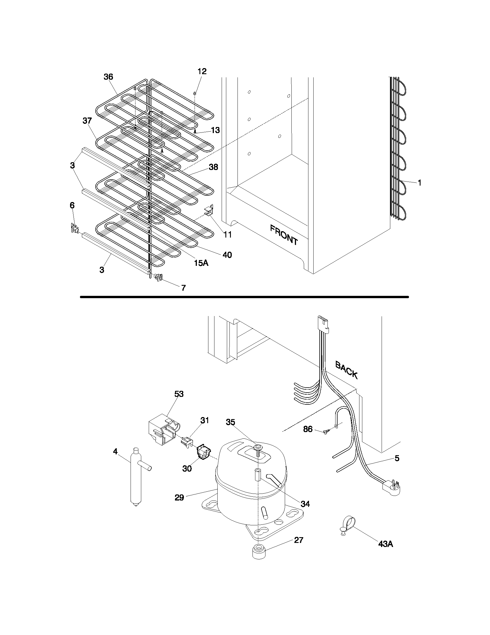Frigidaire FFU12K0CW2 system diagram