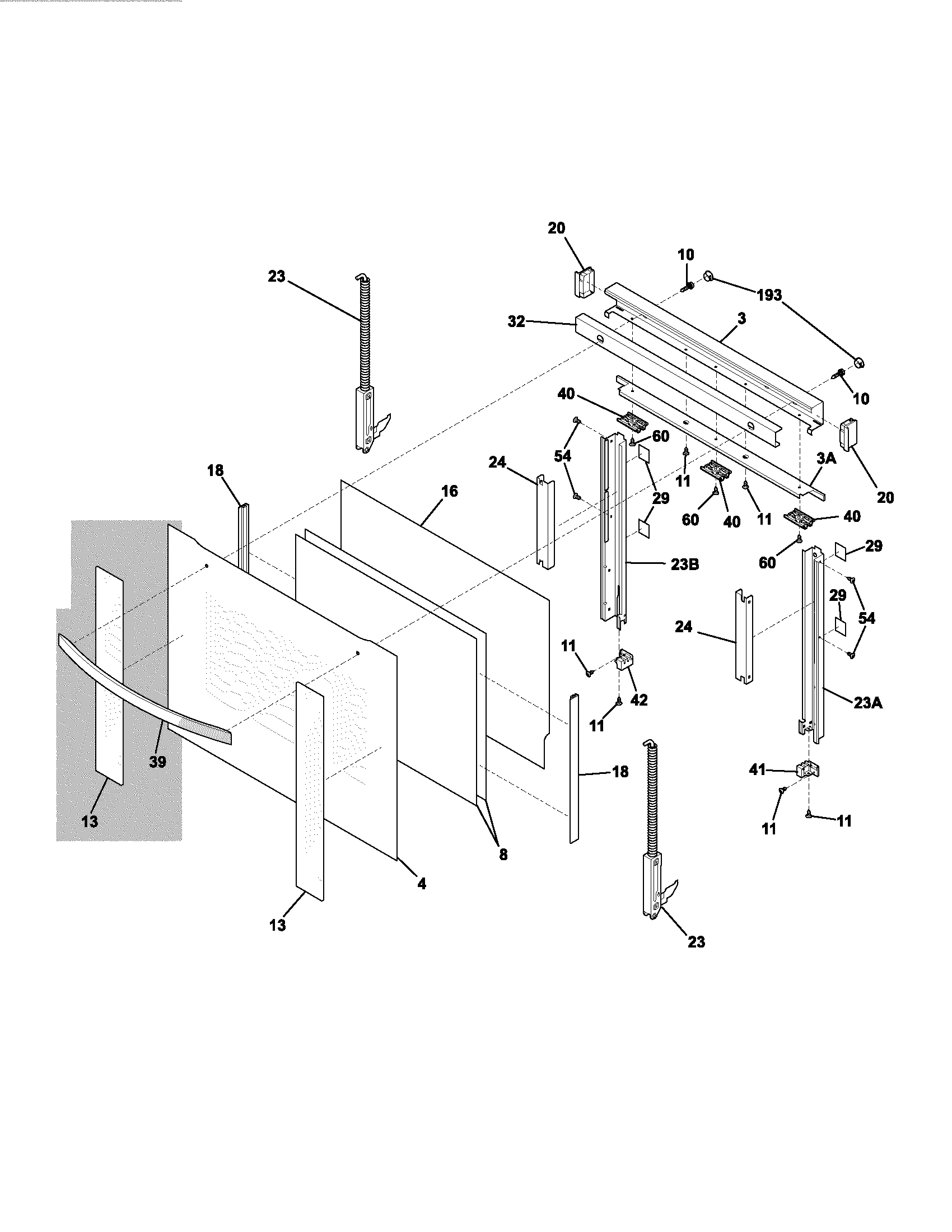 Electrolux E30EW7CDSS1 door diagram
