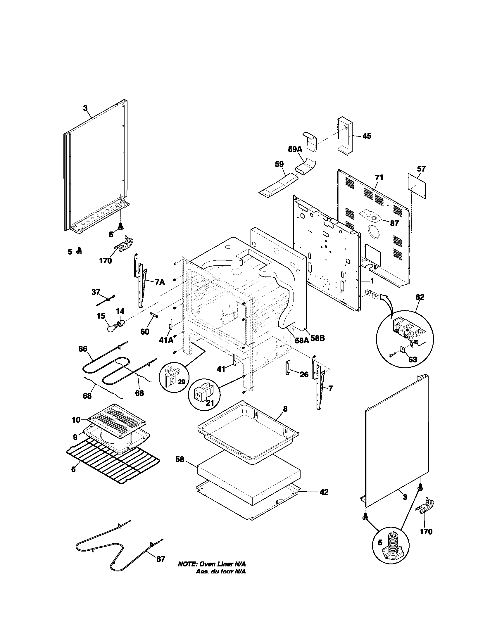 Kenmore 79094313301 body diagram