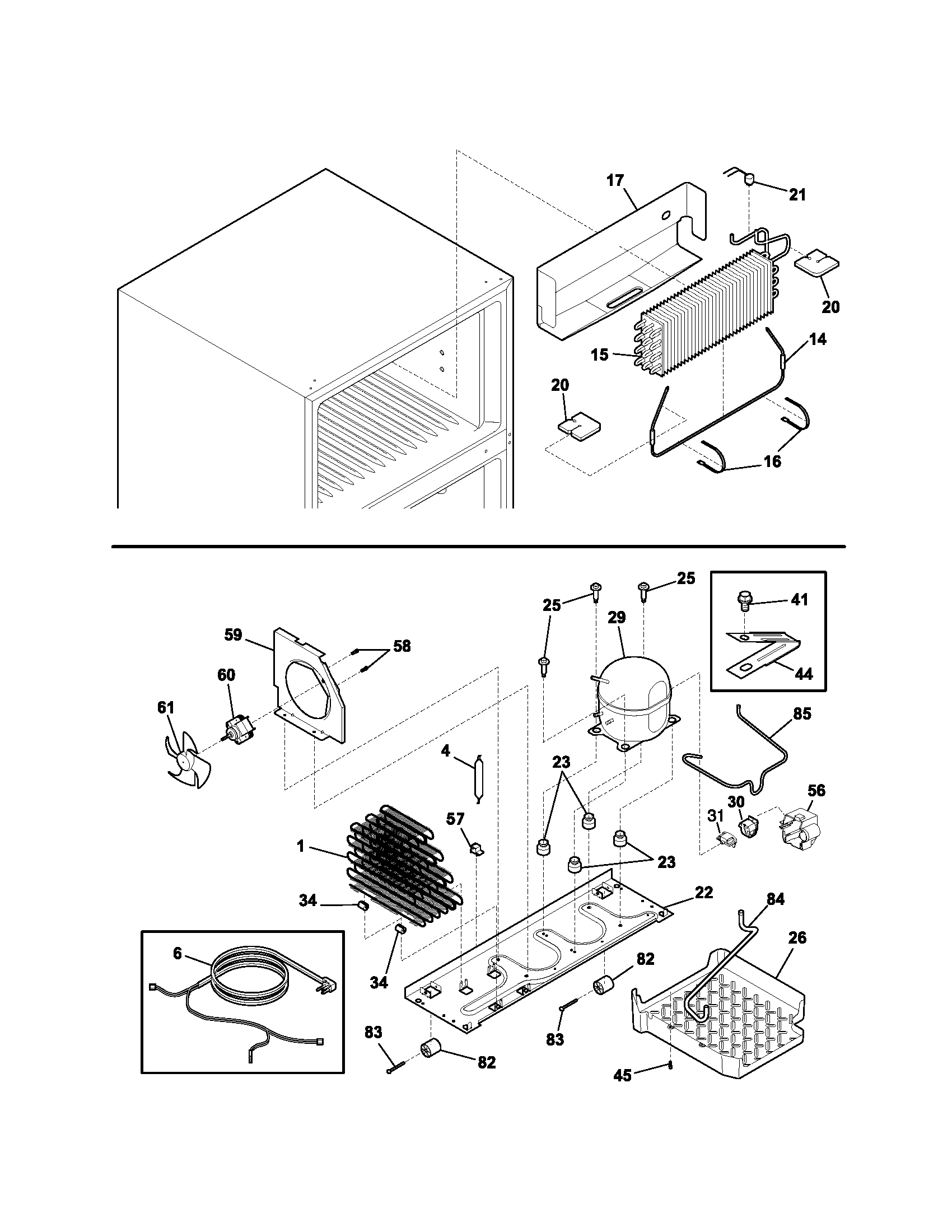 Kenmore 25364853400 system diagram
