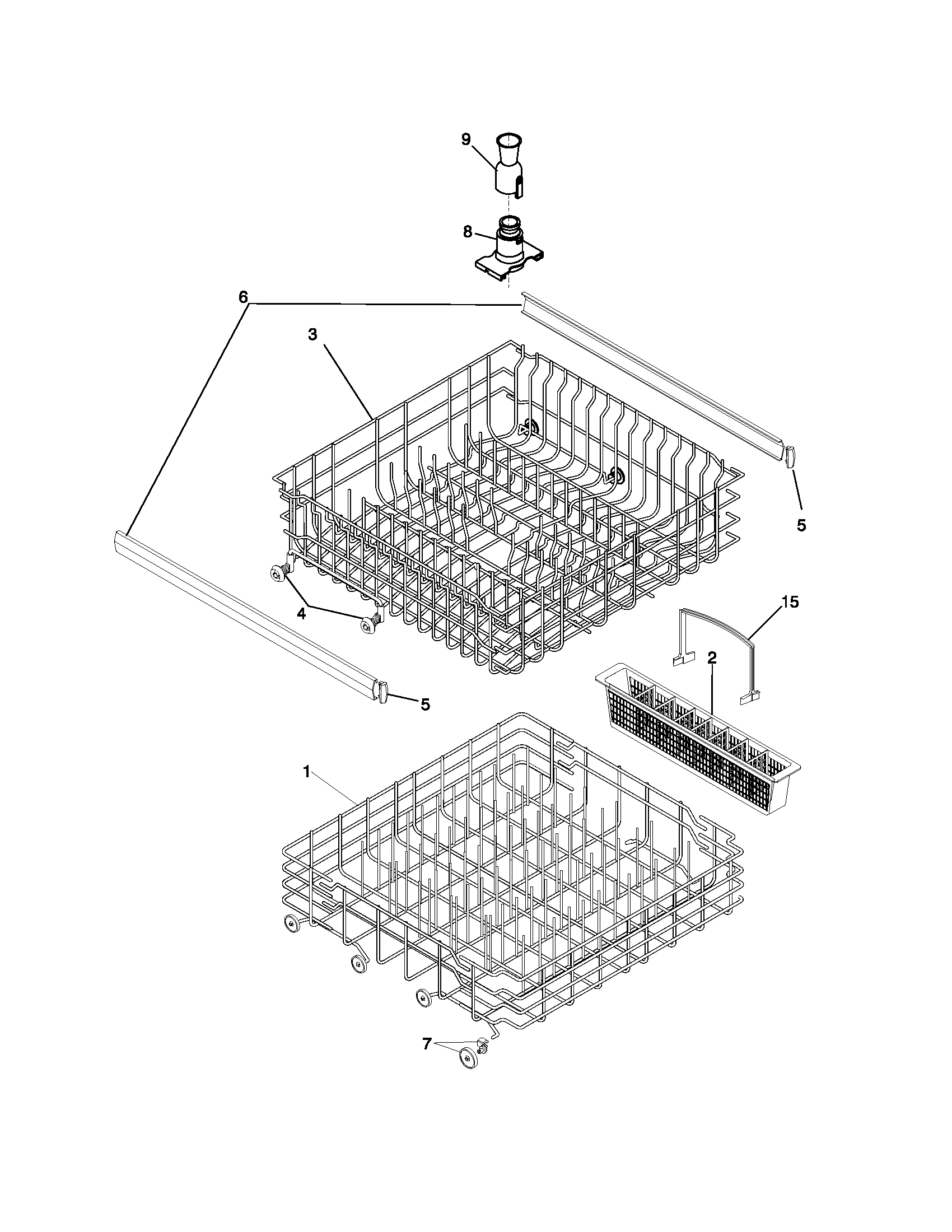Crosley CDBE566AB0 racks diagram
