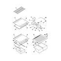 Frigidaire FRT15G4BW3 shelves diagram