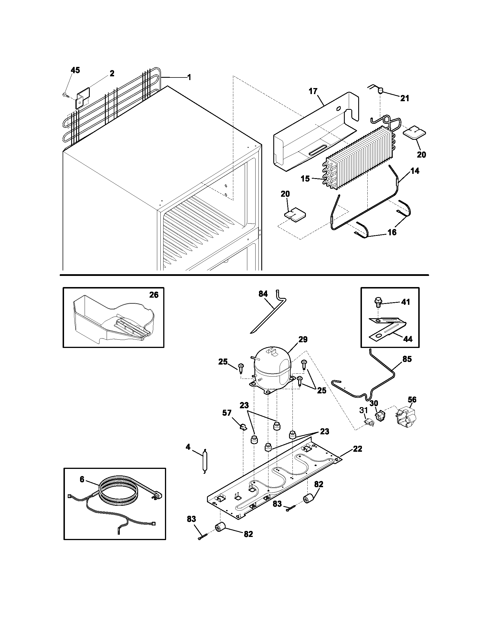 Frigidaire FRT15G4BW3 system diagram