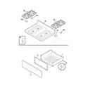 Frigidaire FGF366CQE top/drawer diagram