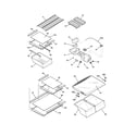Frigidaire FRT18P6CQ2 shelves diagram