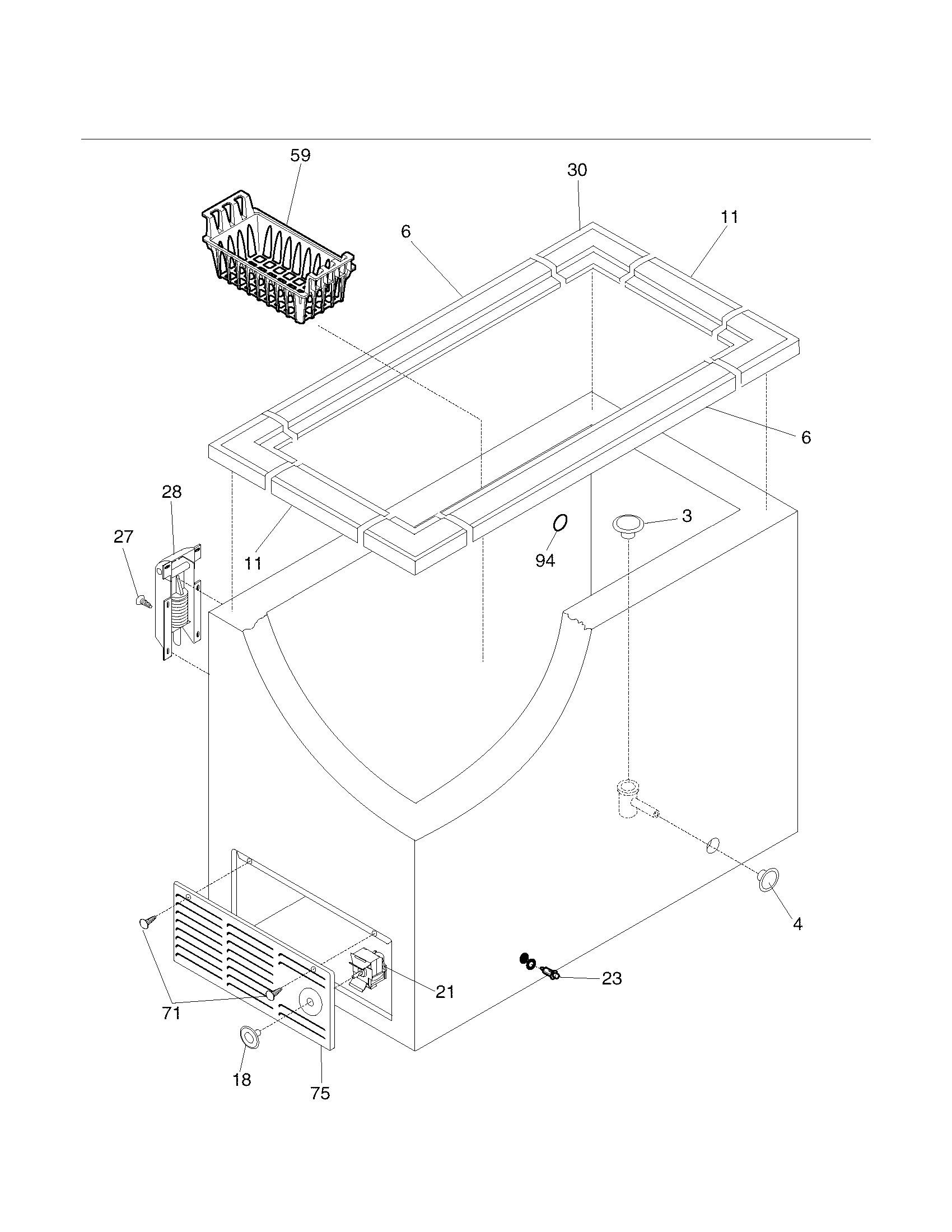 Kenmore 25314502100 cabinet diagram