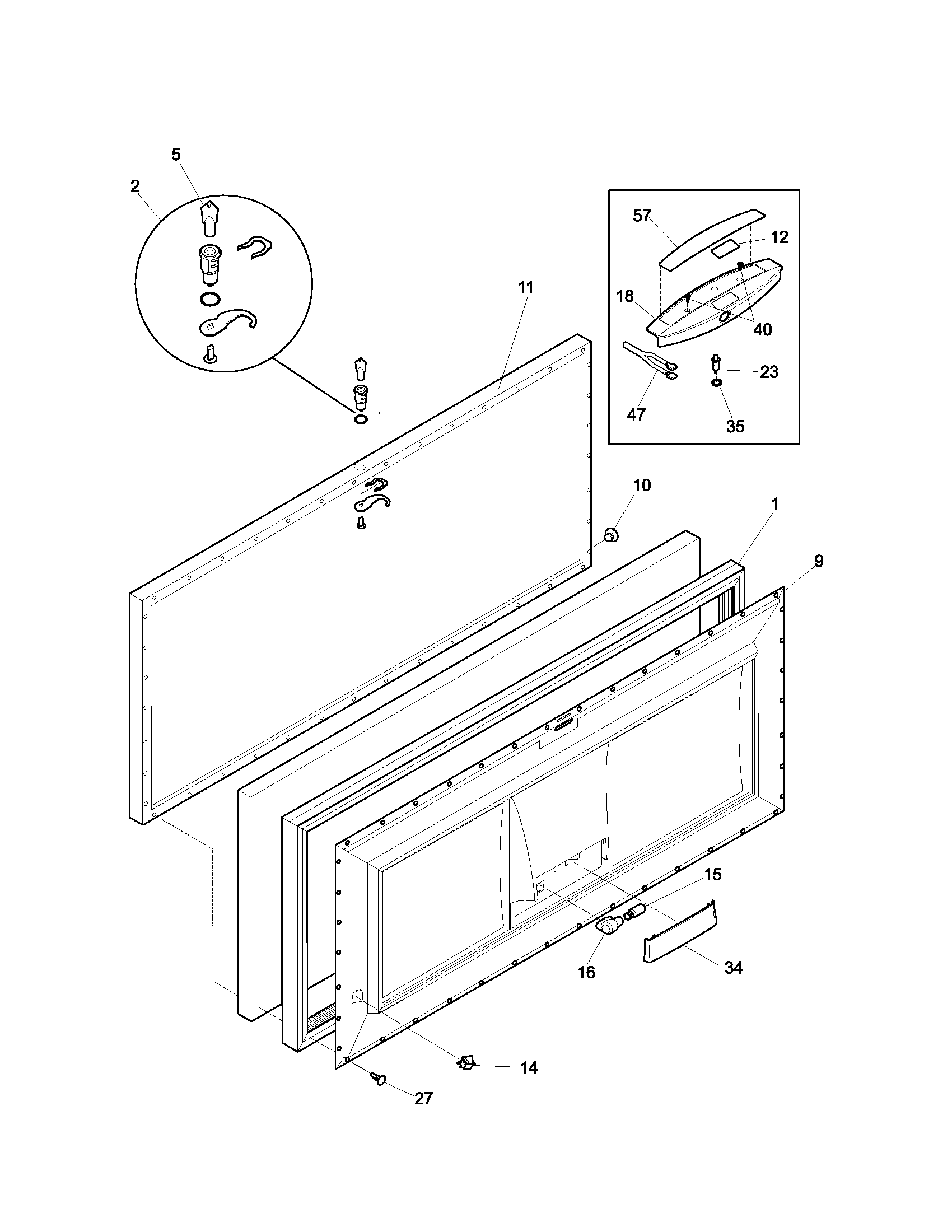 Kenmore 25314342100 door diagram