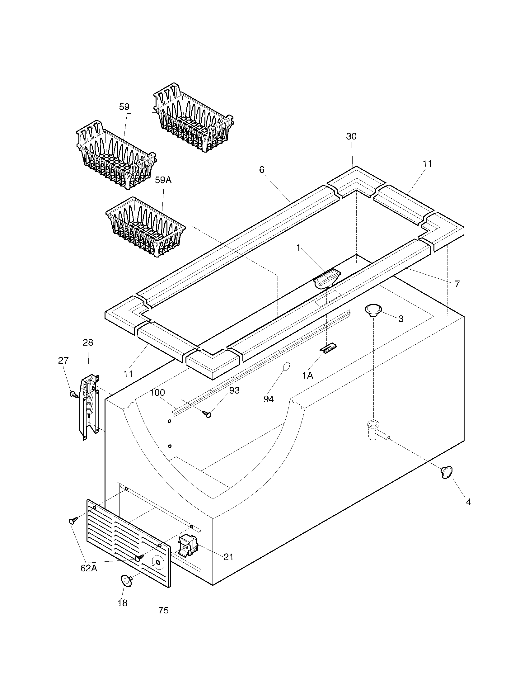 Kenmore 25314342100 cabinet diagram