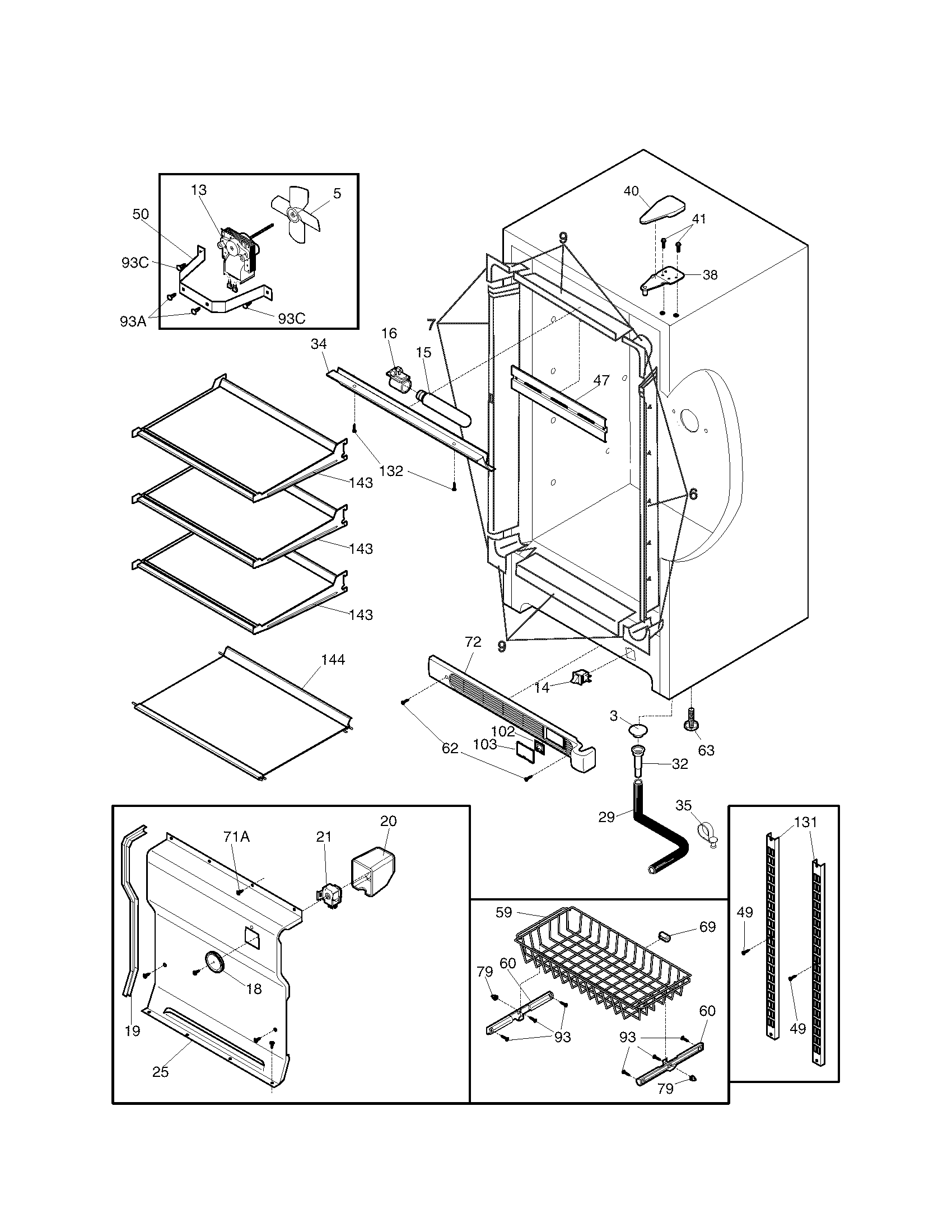Kenmore 25323024104 cabinet diagram