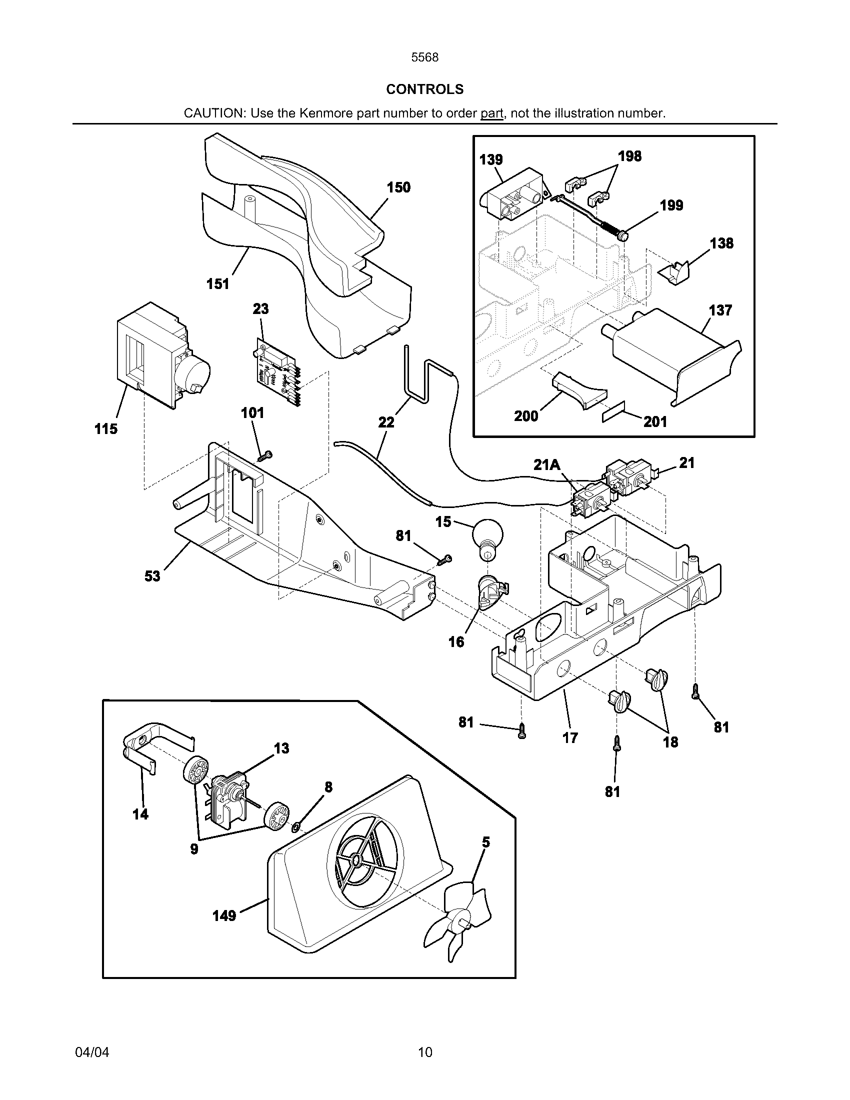 Kenmore 25355684401 controls diagram
