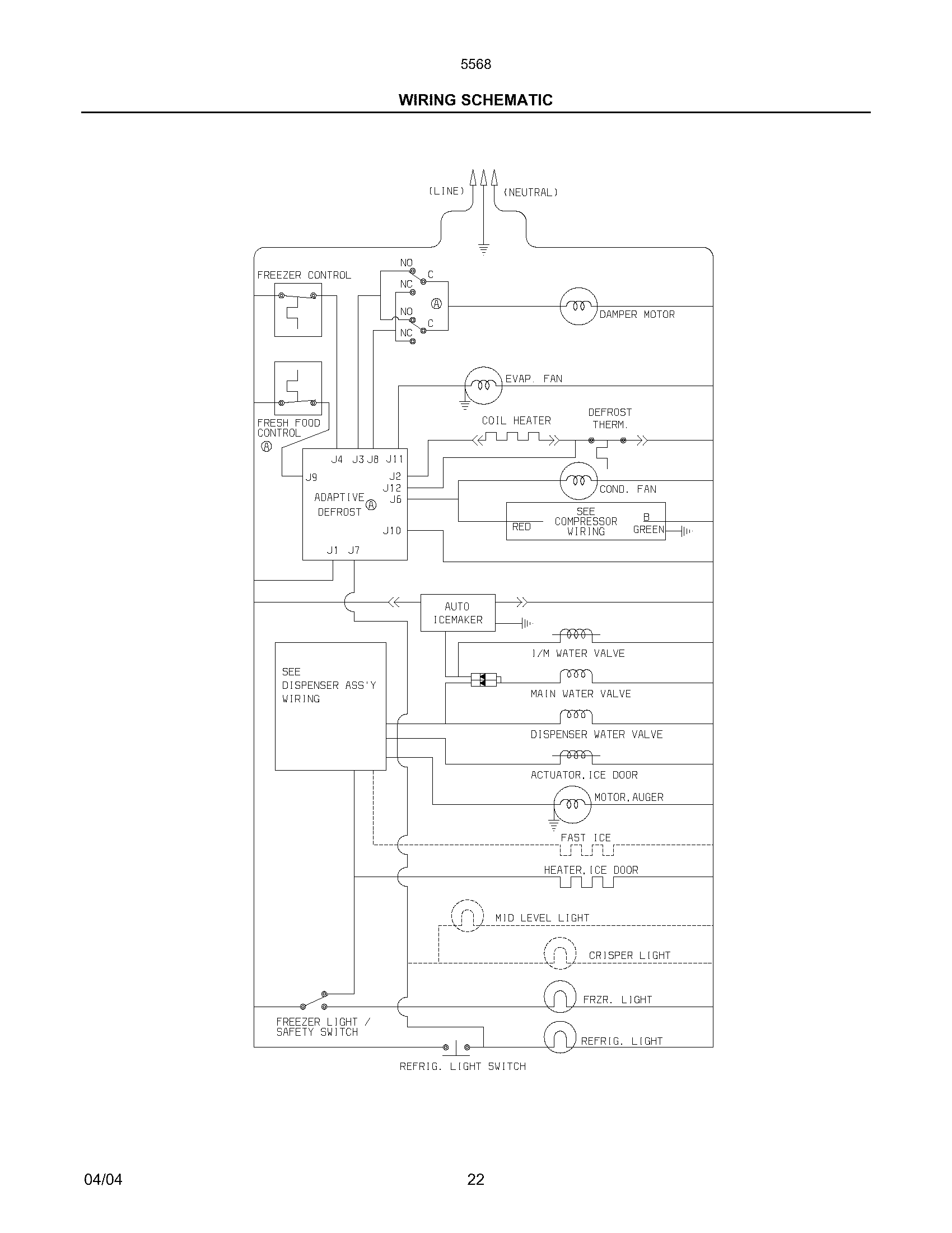 Kenmore 25355684401 wiring scheamtic diagram