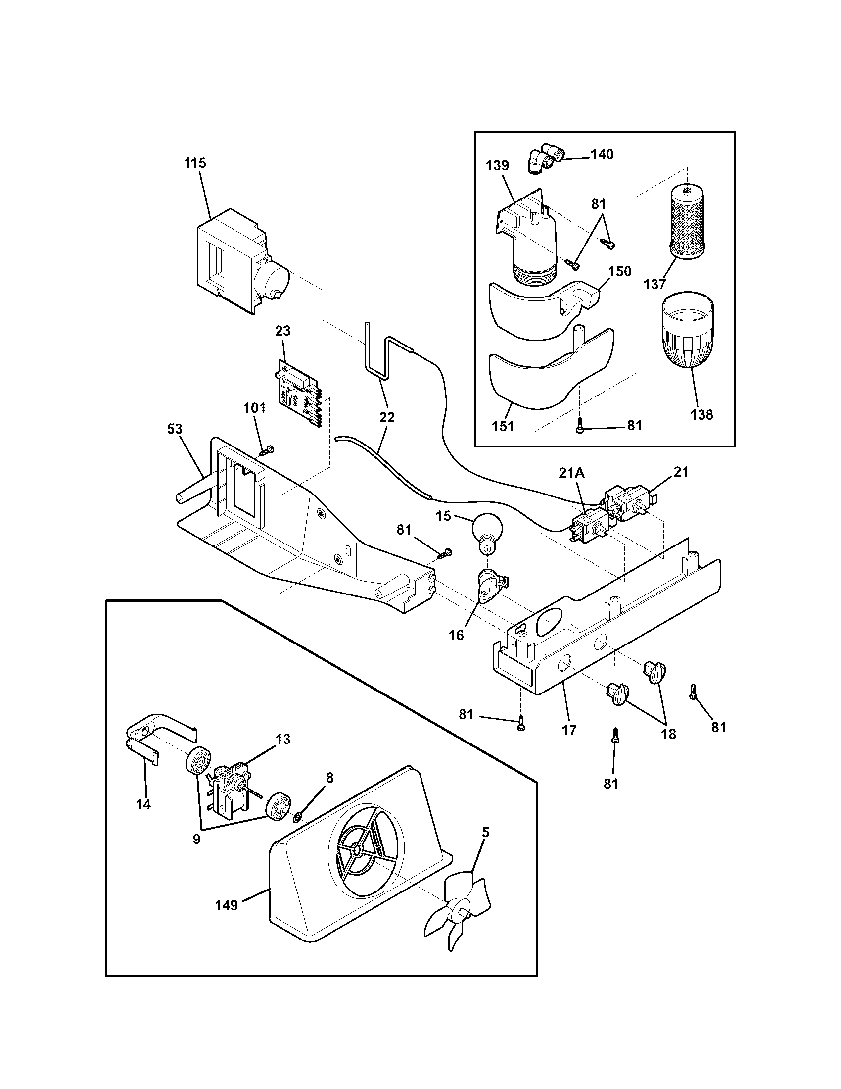 Kenmore 25354703401 controls diagram