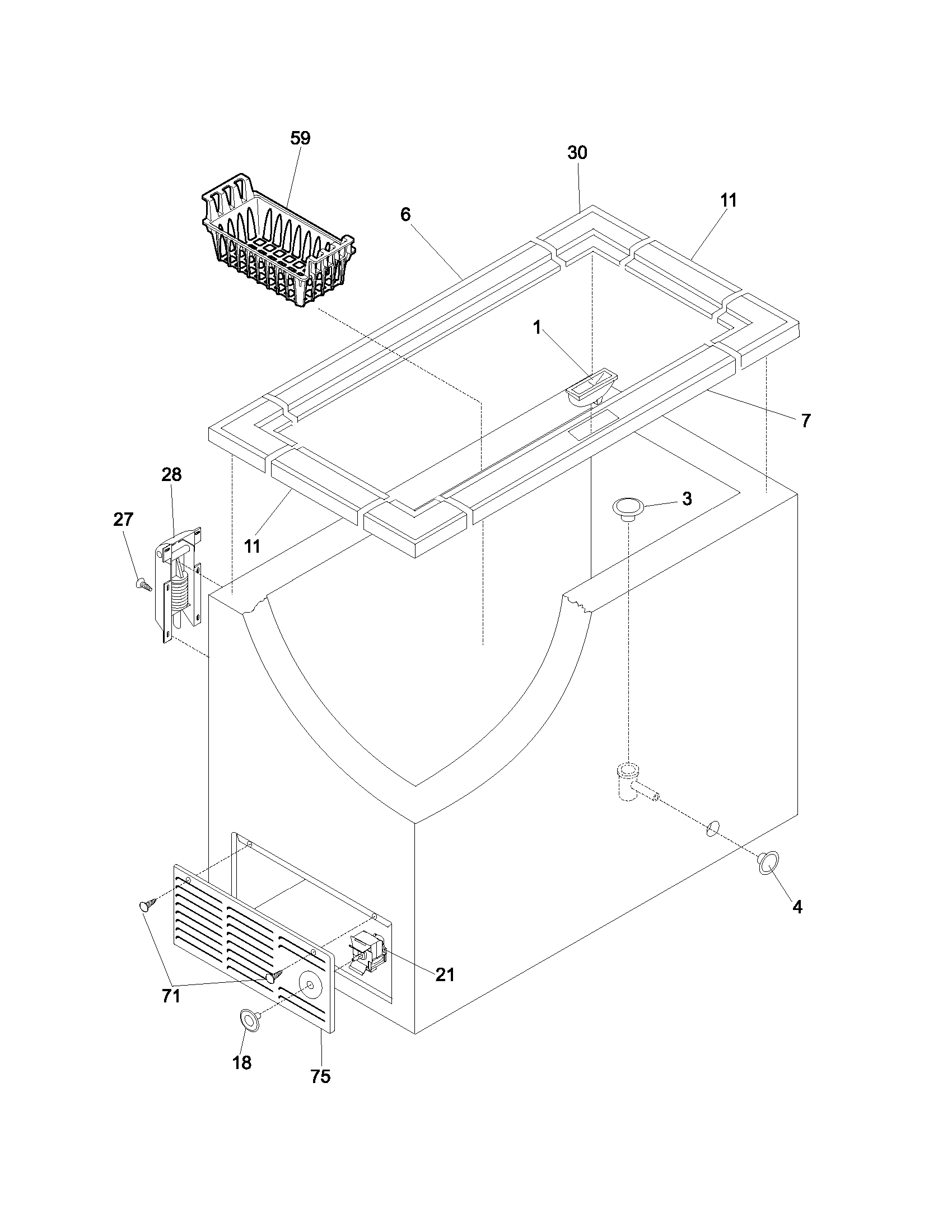 Gibson GFC05M3AW3 cabinet diagram