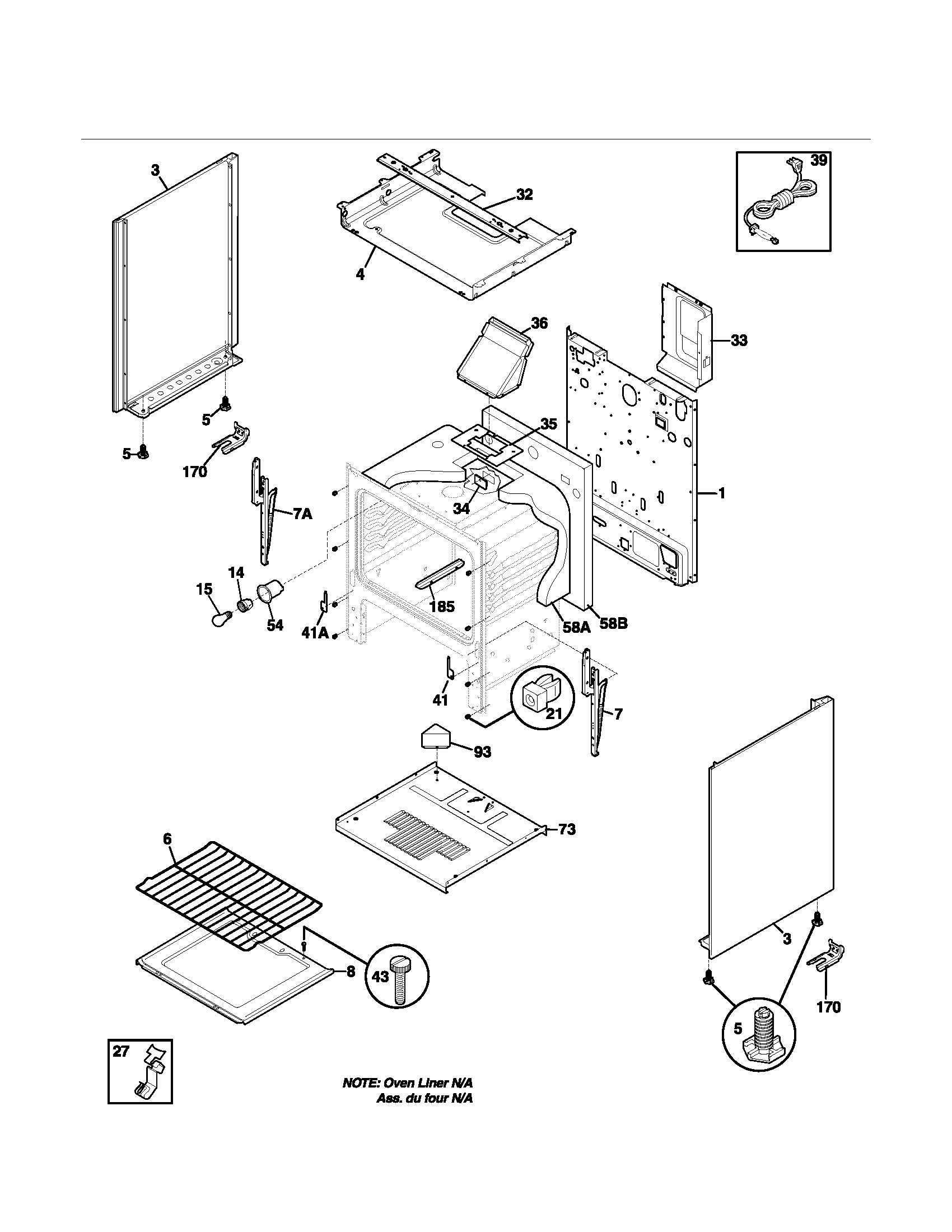 Kenmore 79071052400 body diagram