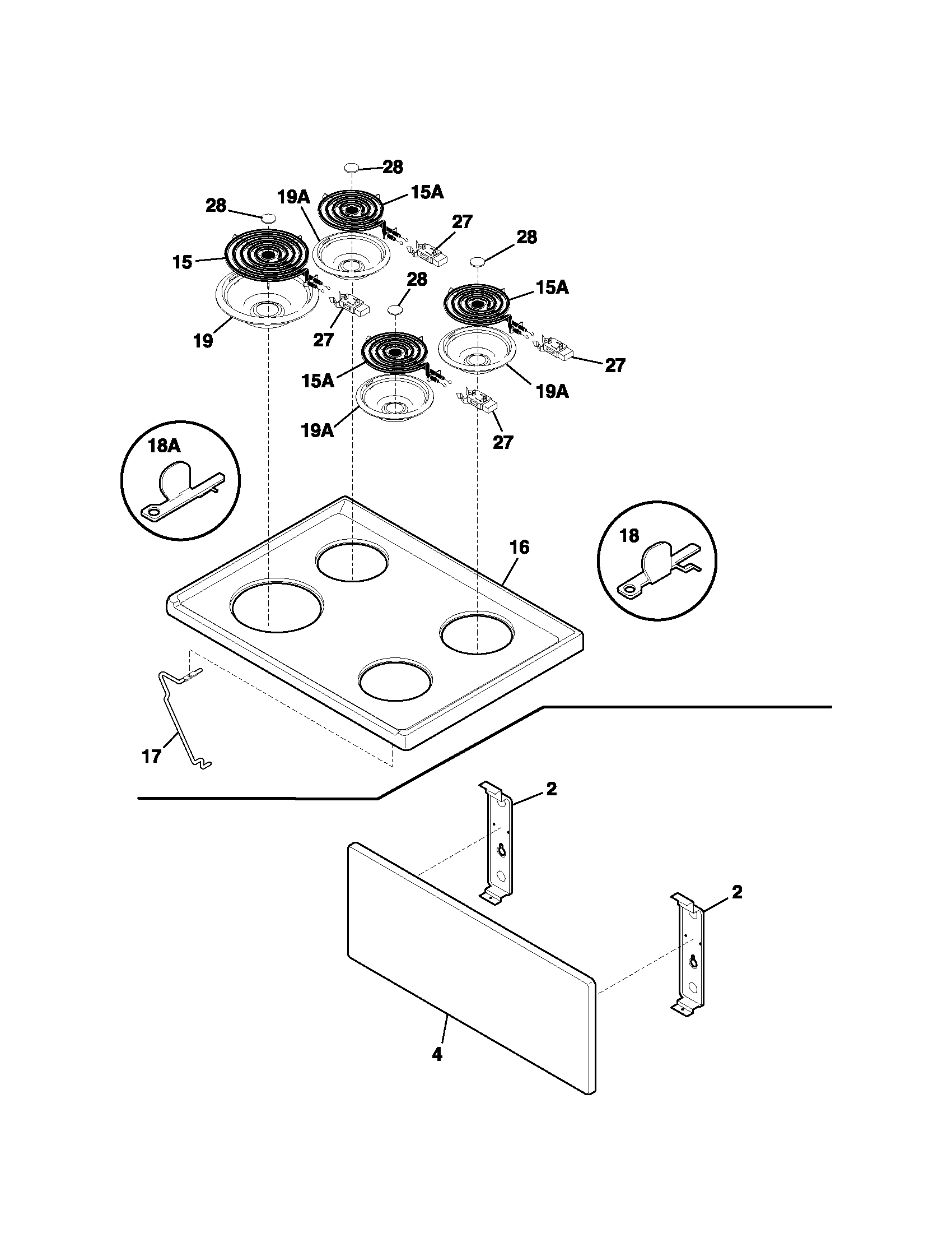 Kenmore 79060042401 top/drawer diagram
