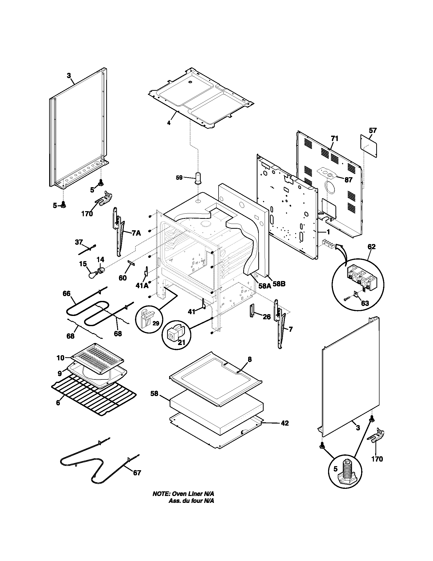 Kenmore 79090814401 body diagram