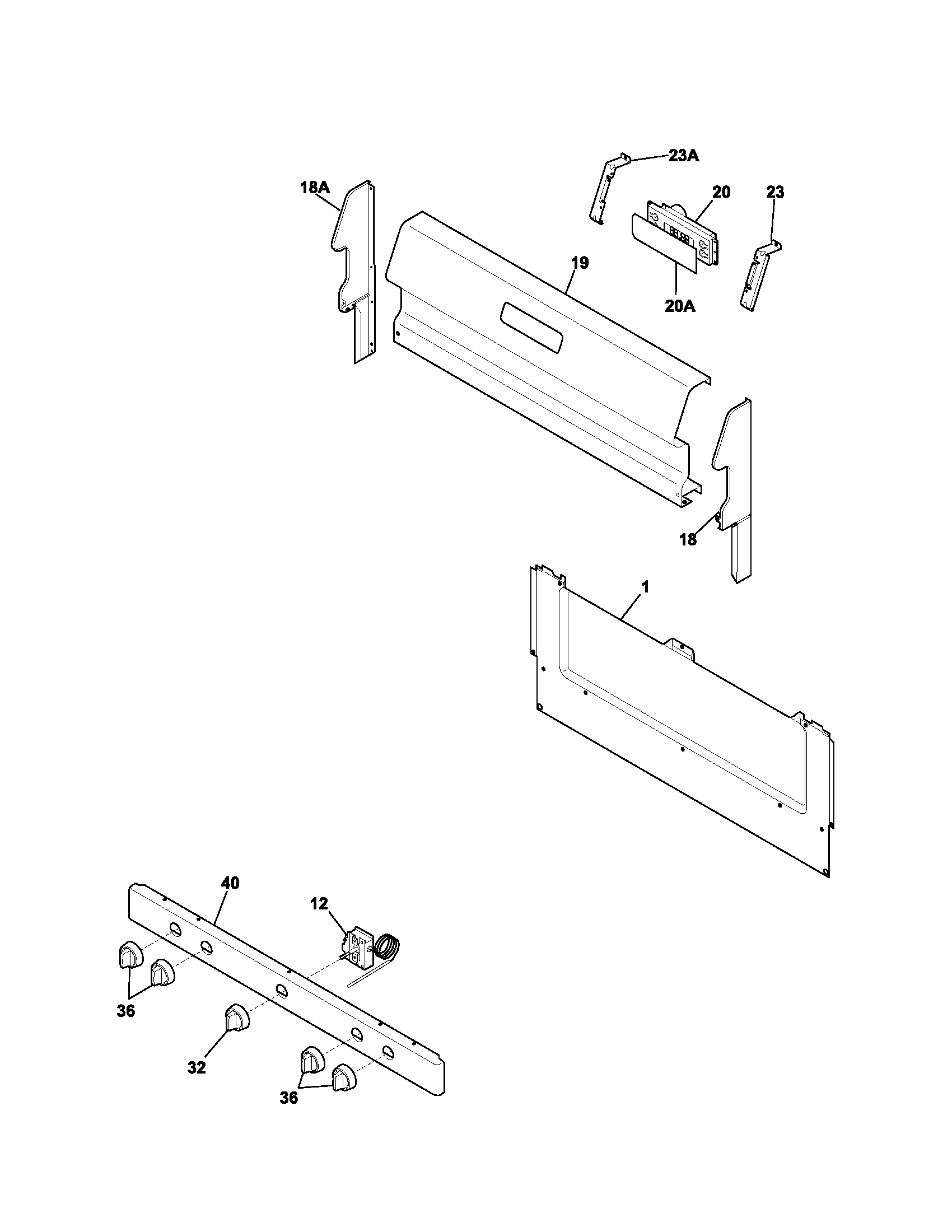Kenmore 79070102401 backguard diagram