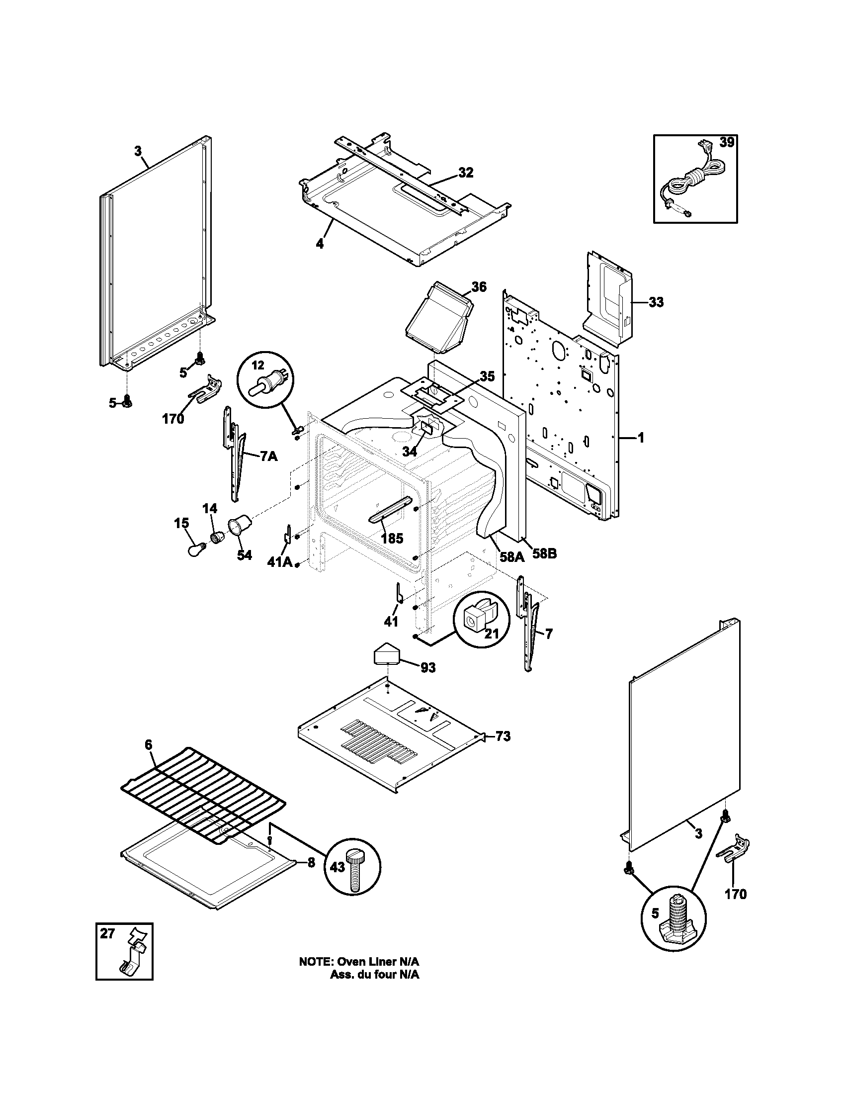 Kenmore 79070102401 body diagram