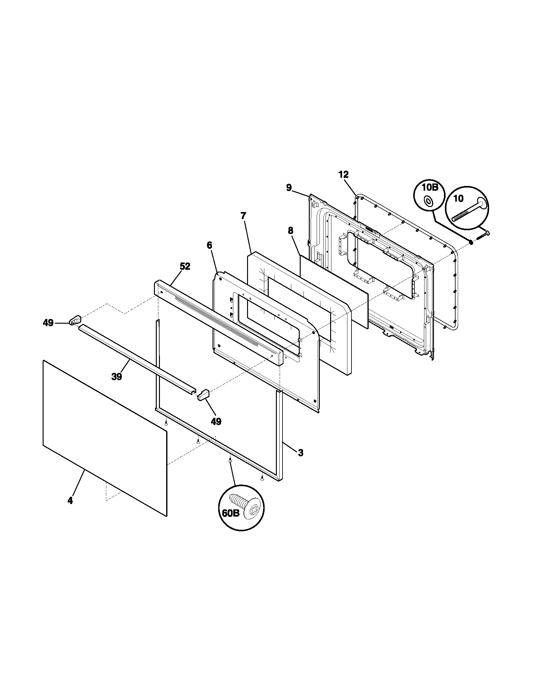 Kenmore 79070291401 door diagram