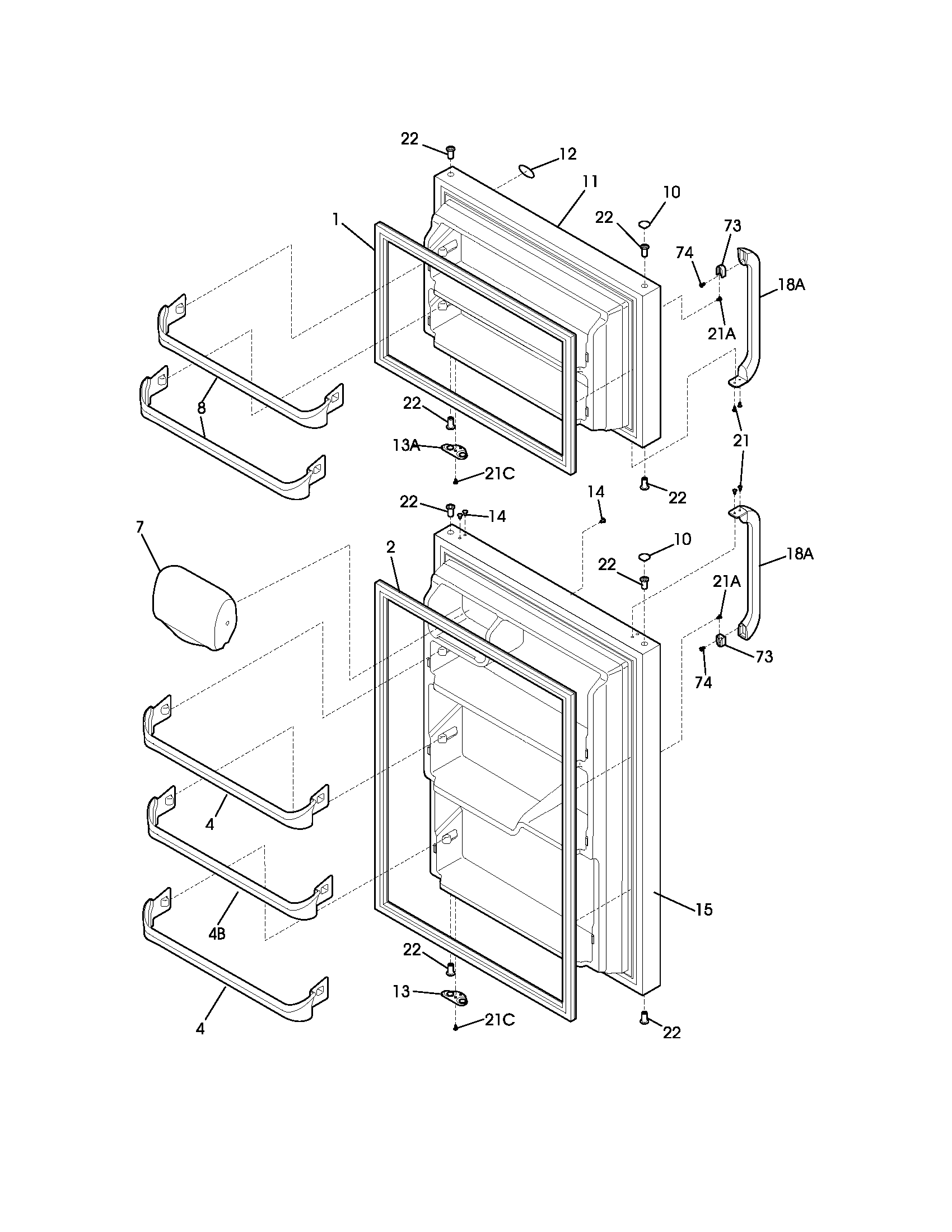 Gibson GRT17G4BW3 door diagram