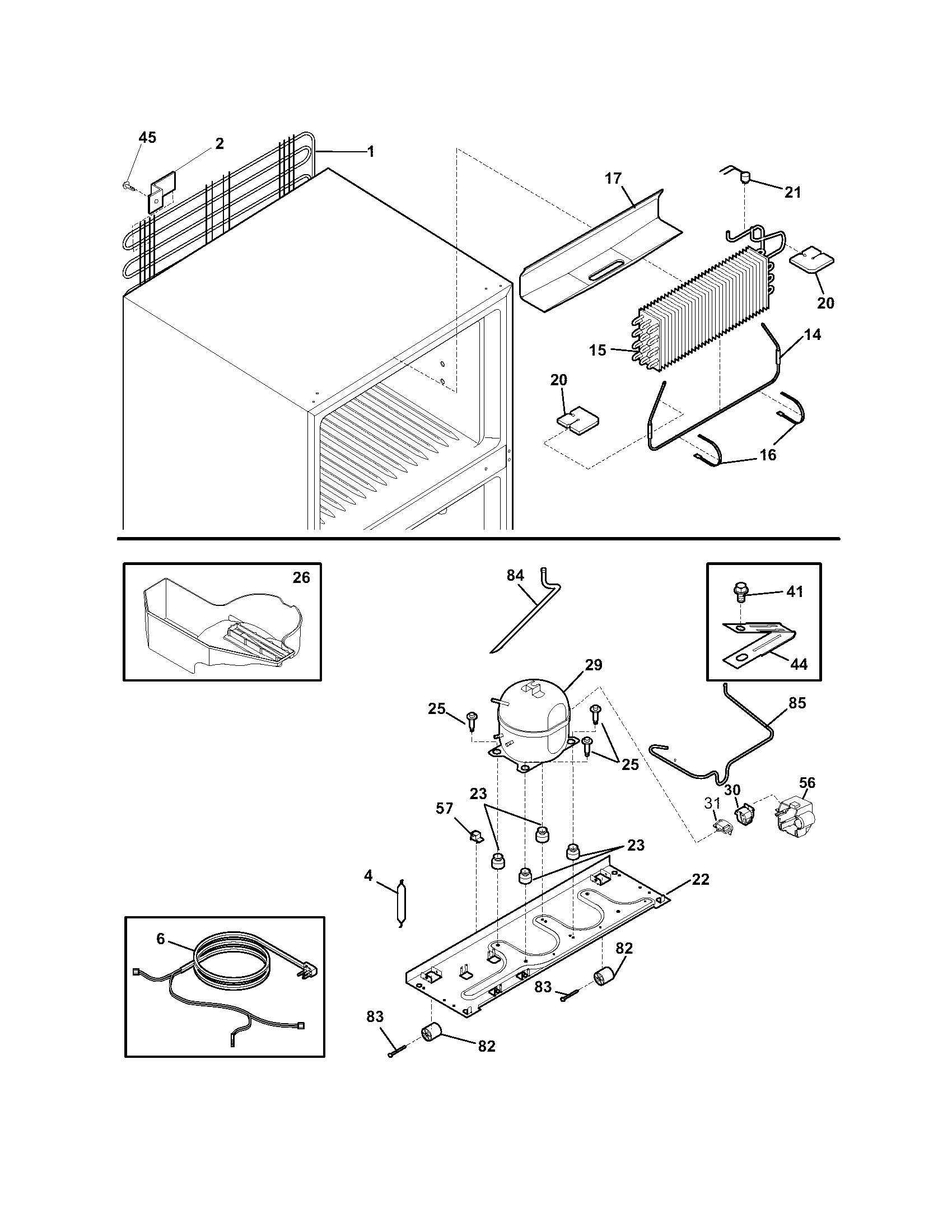 Frigidaire FRT15A2DW0 system diagram