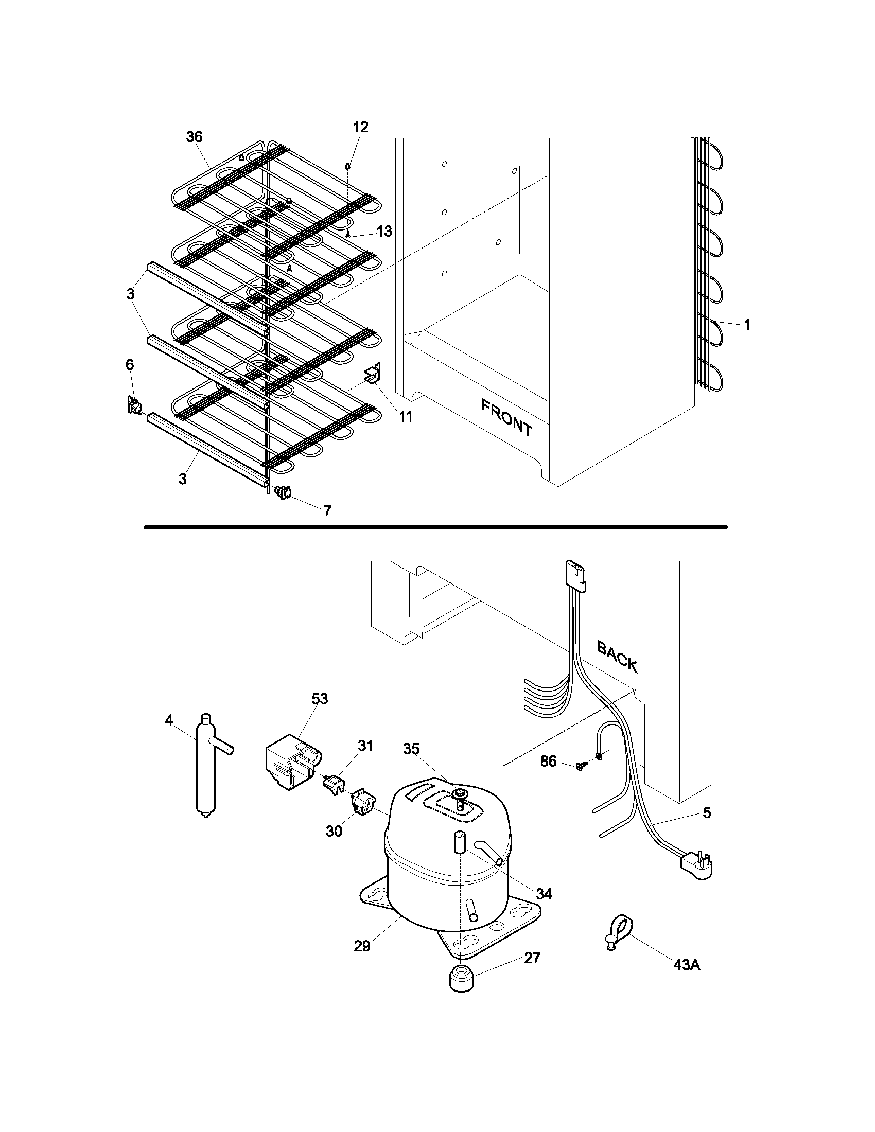 Frigidaire FFU14K0DW0 system diagram