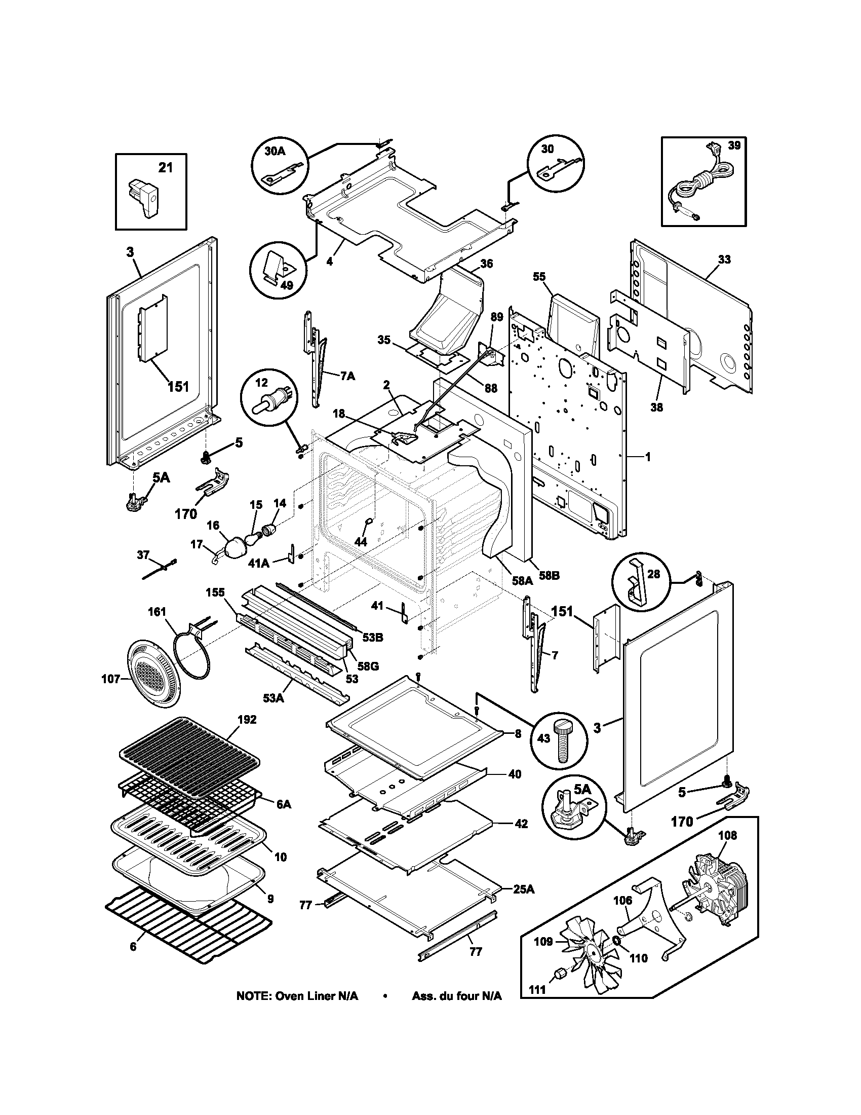 Kenmore 79079214302 body diagram