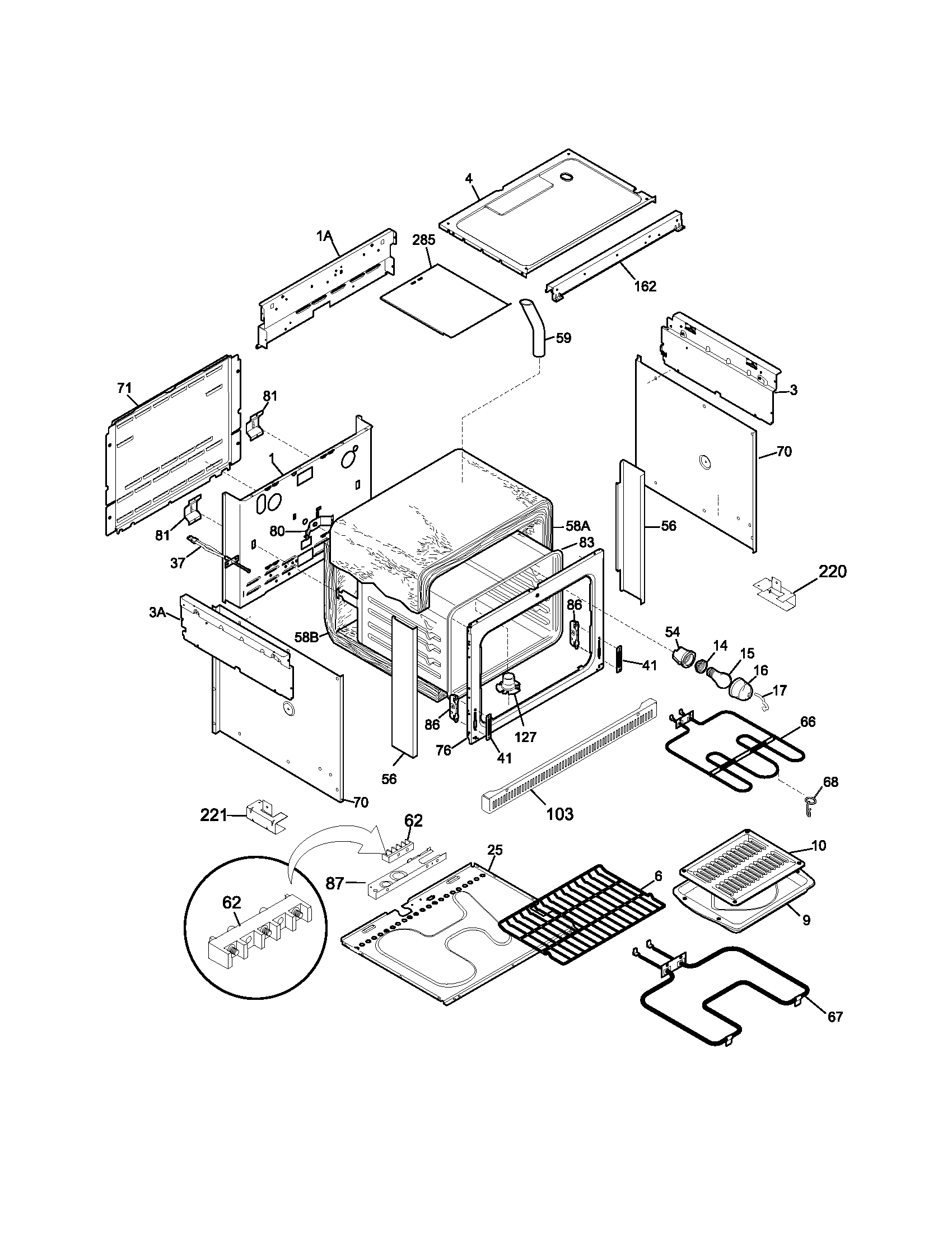Kenmore 79045252400 body diagram