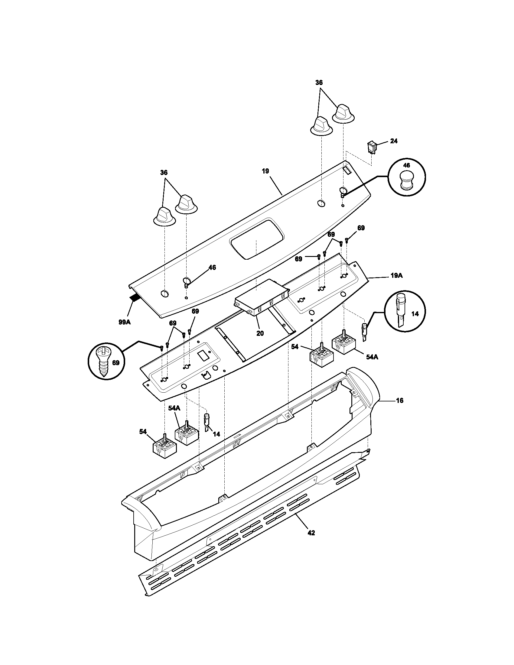 Kenmore 79046252400 backguard diagram