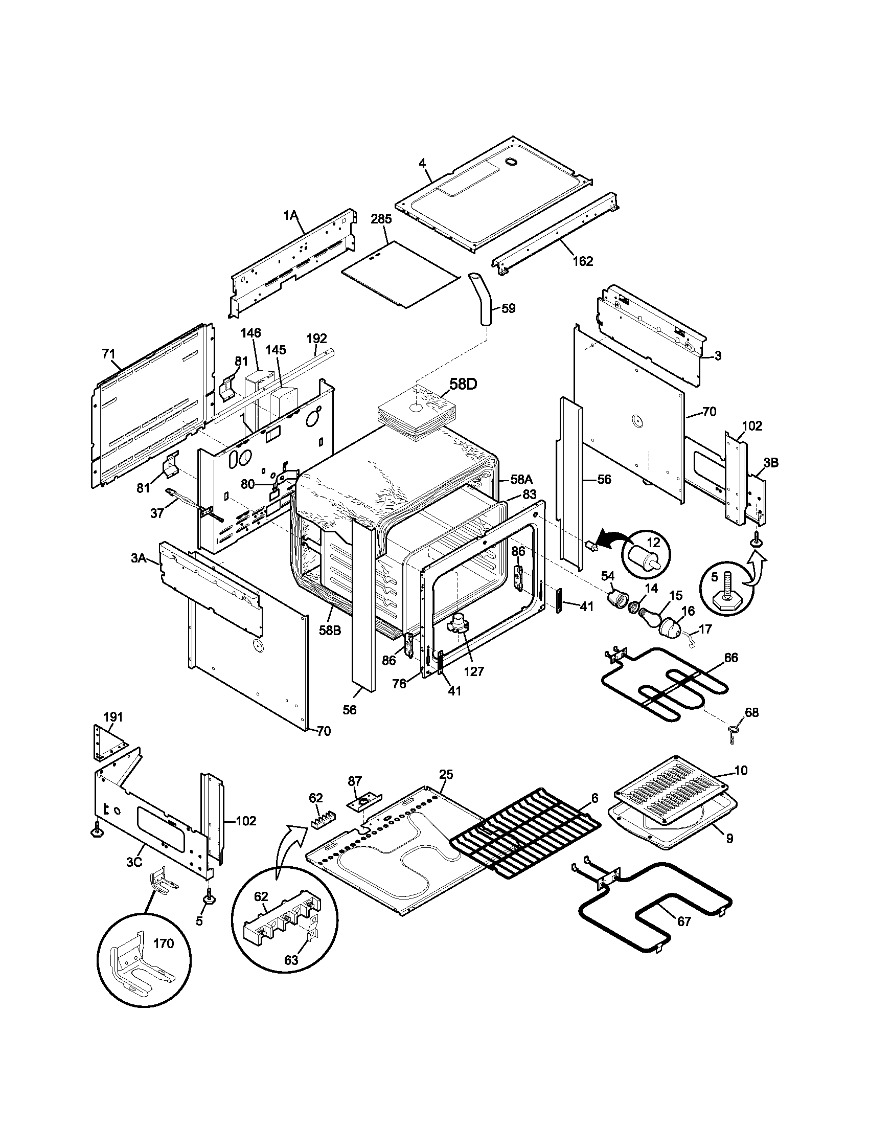 Kenmore 79046252400 body diagram