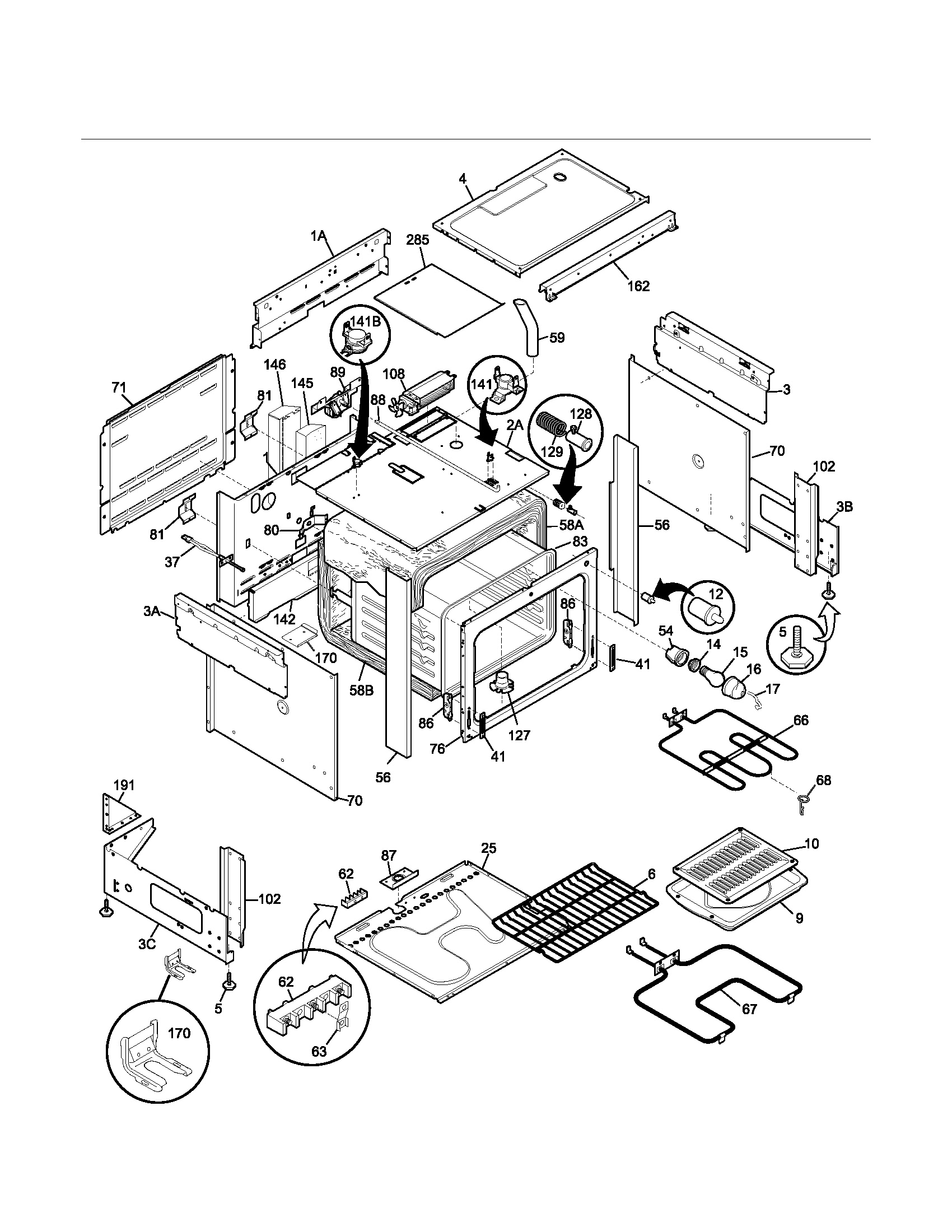 Kenmore 79046573400 body diagram