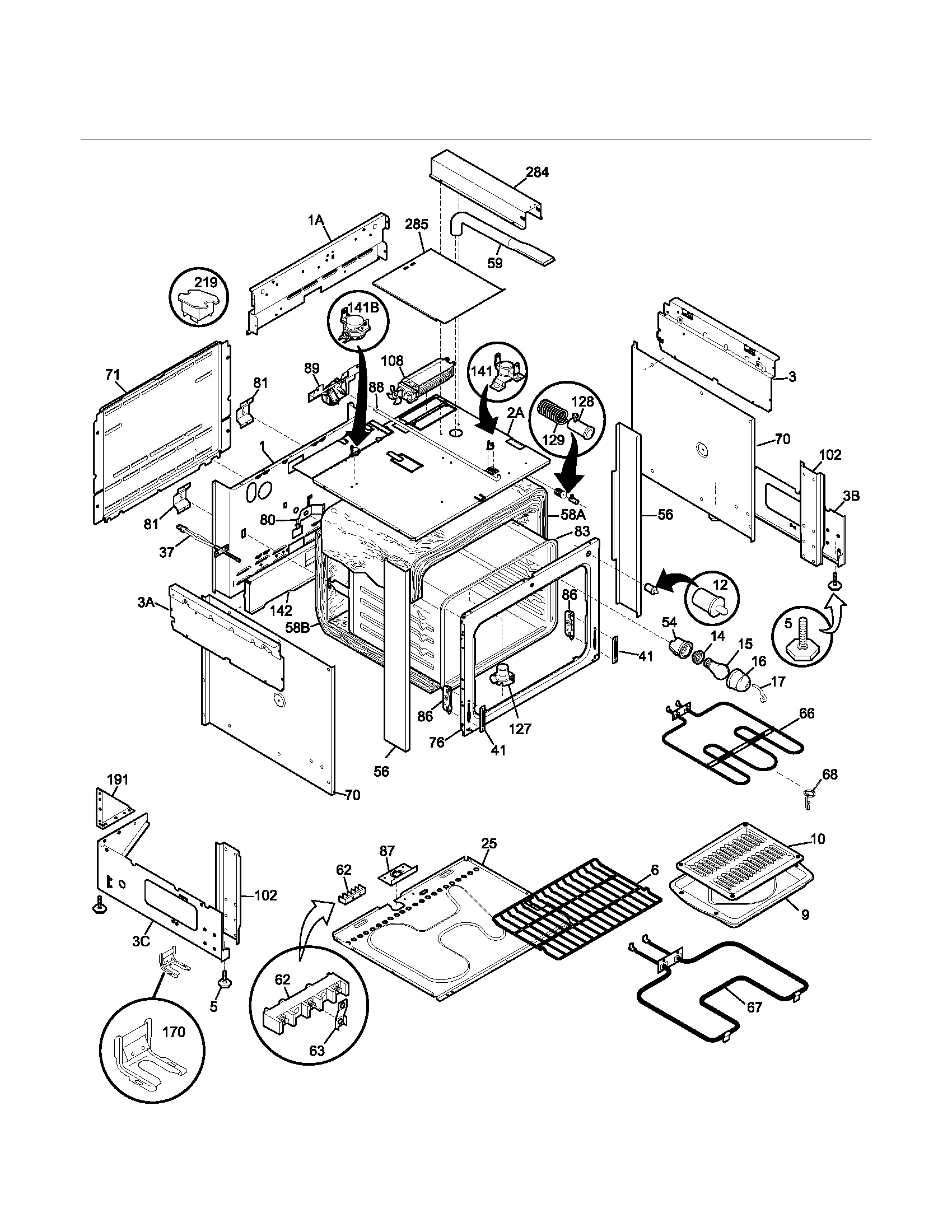 Kenmore 79046351400 body diagram